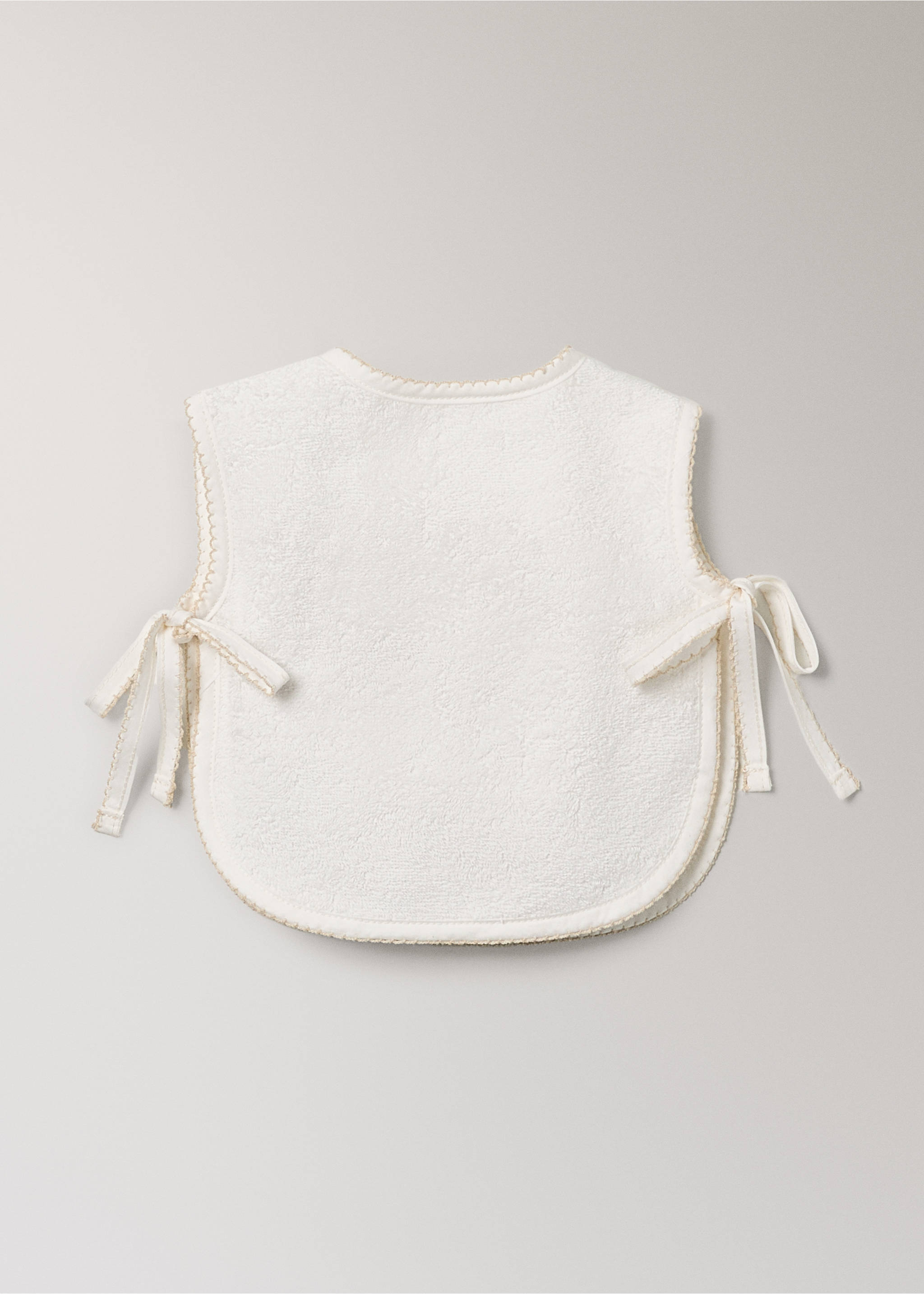 Bavoir coton passepoilé décoratif - Détail de l'article 1, Marron moyen. Ref: 17091576-00.