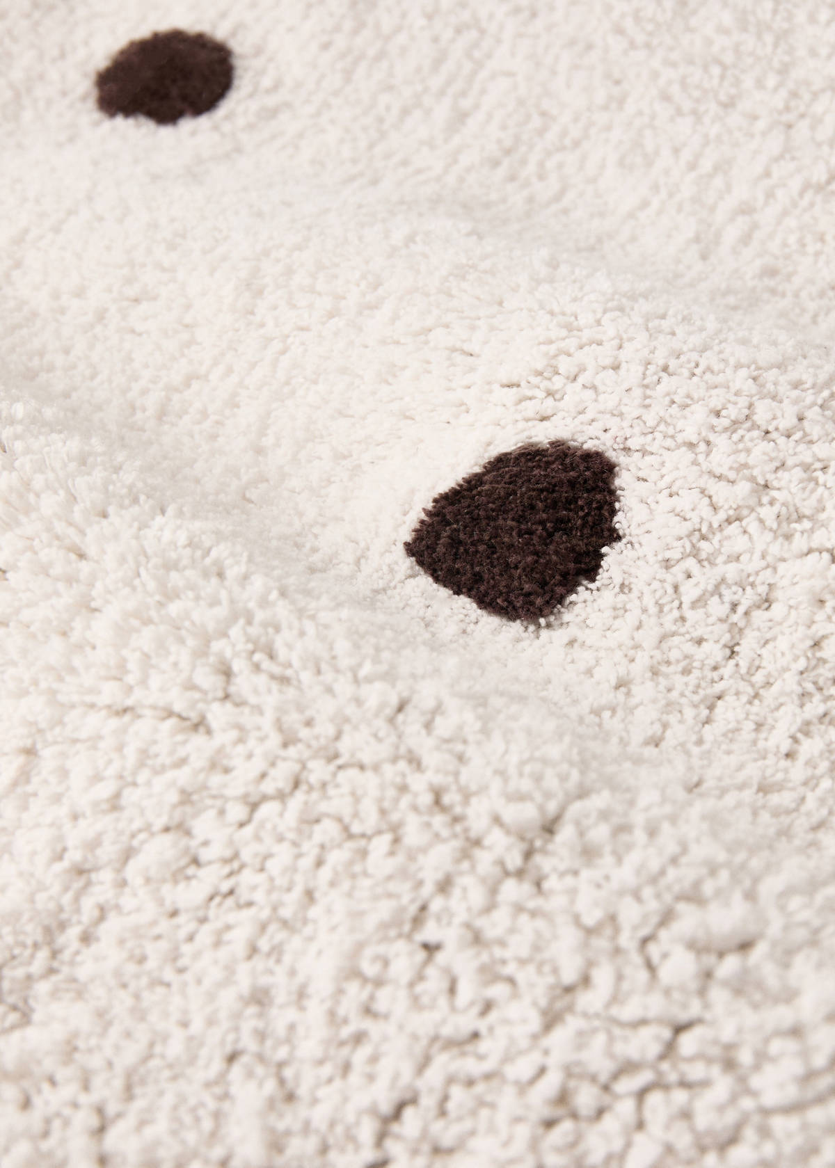 Alfombra infantil lunares — Blanco roto