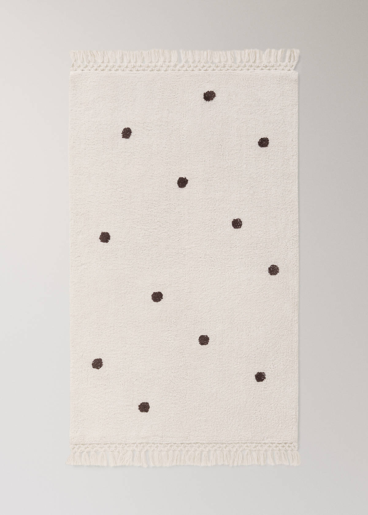Alfombra infantil lunares — Blanco roto