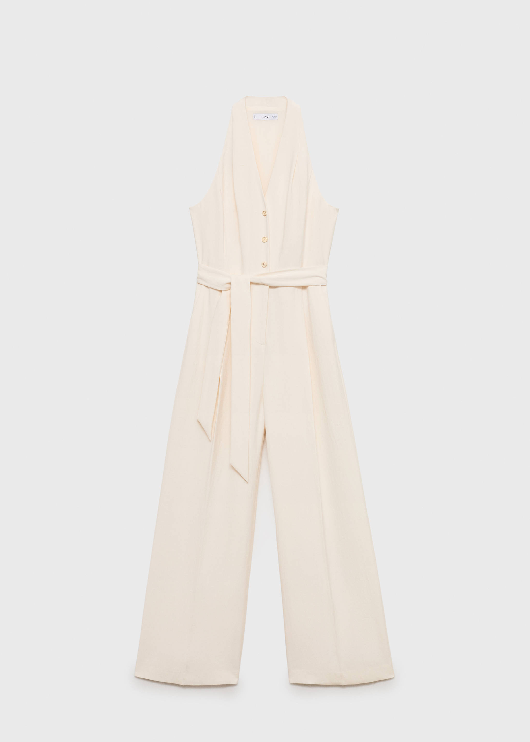 Halter-neck jumpsuit with belt - Article without model