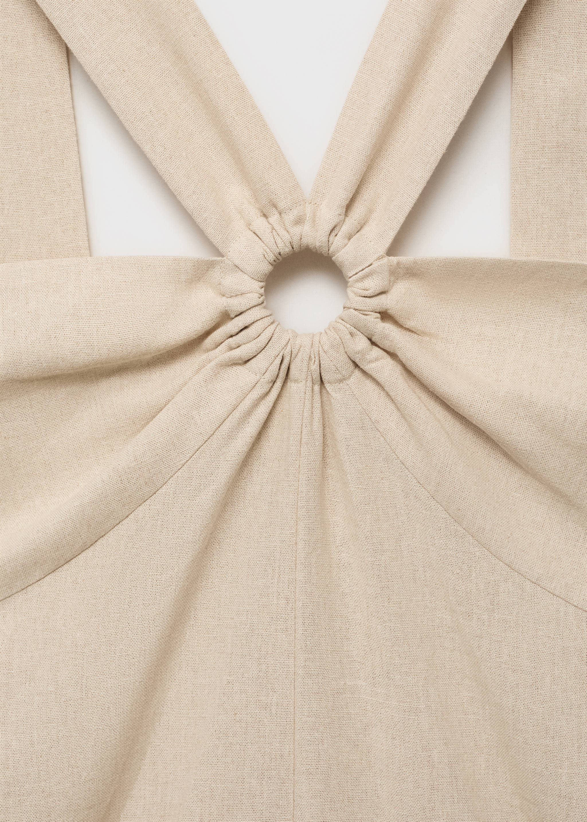 Linen jumpsuit with hoop detail - Details of the article 8