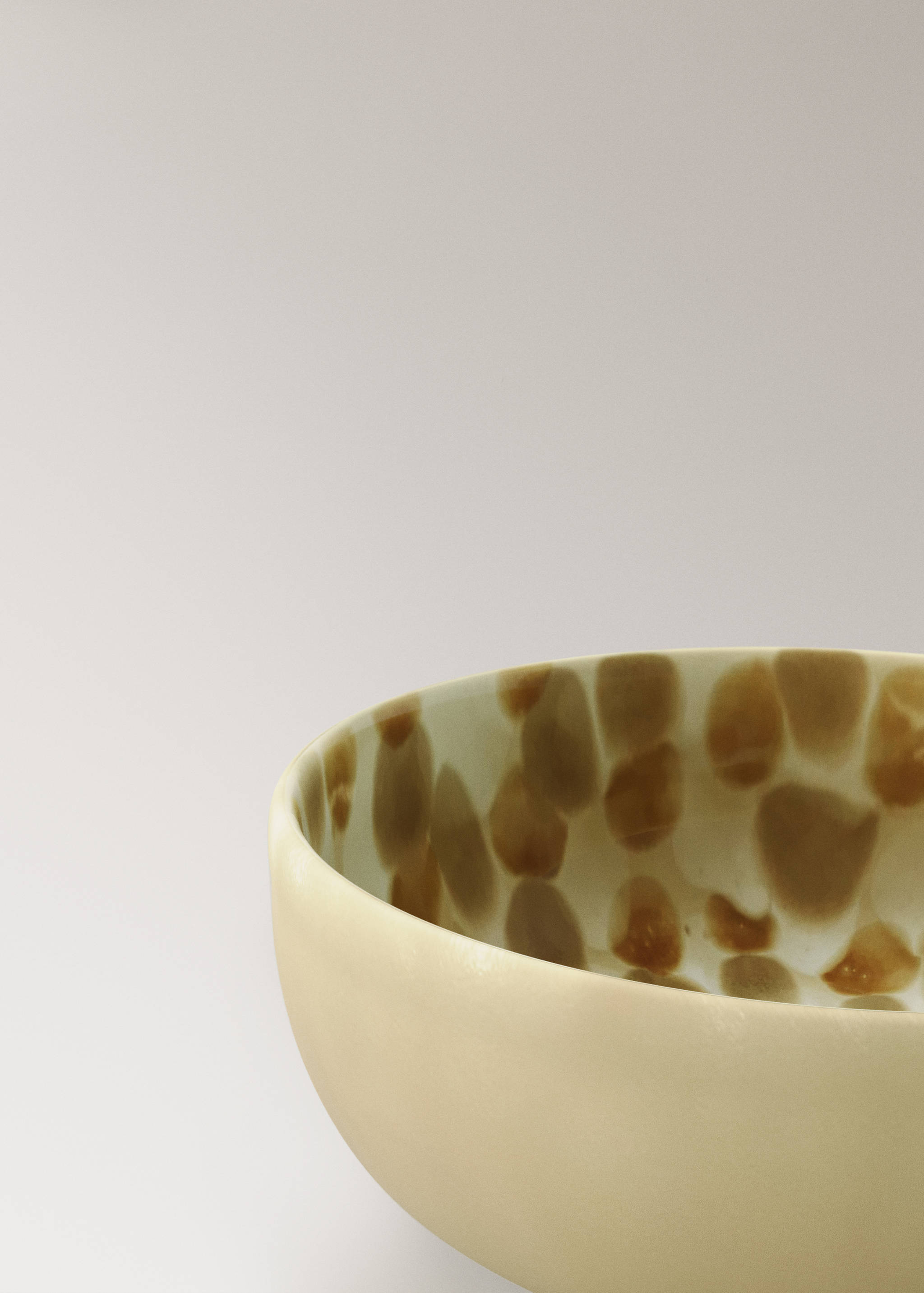 Reactive stoneware bowl with spots - Details of the article 1
