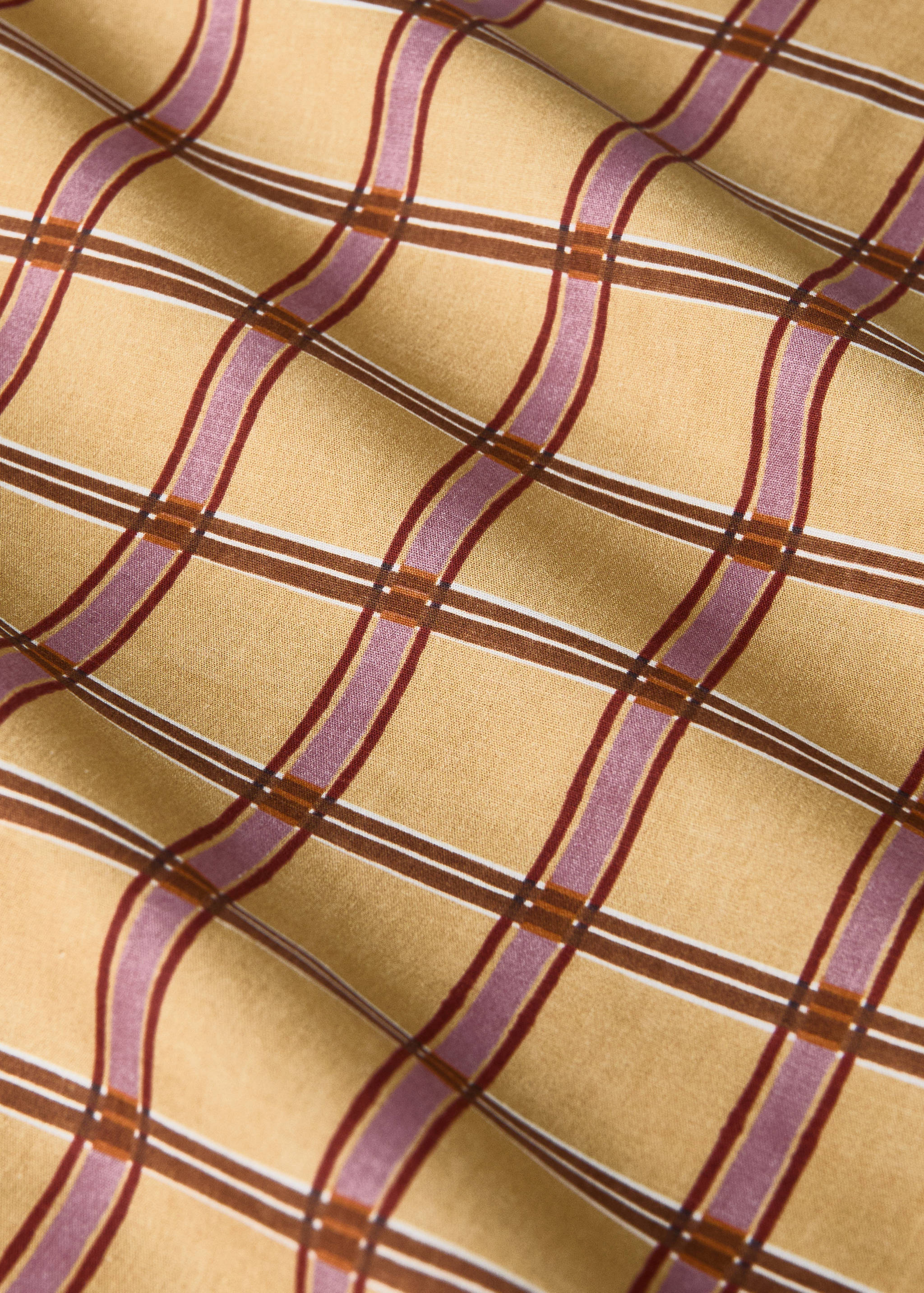 Vändbart påslakan för spjälsäng i percale-bomull med rutmönster - Detaljer om artikeln 2