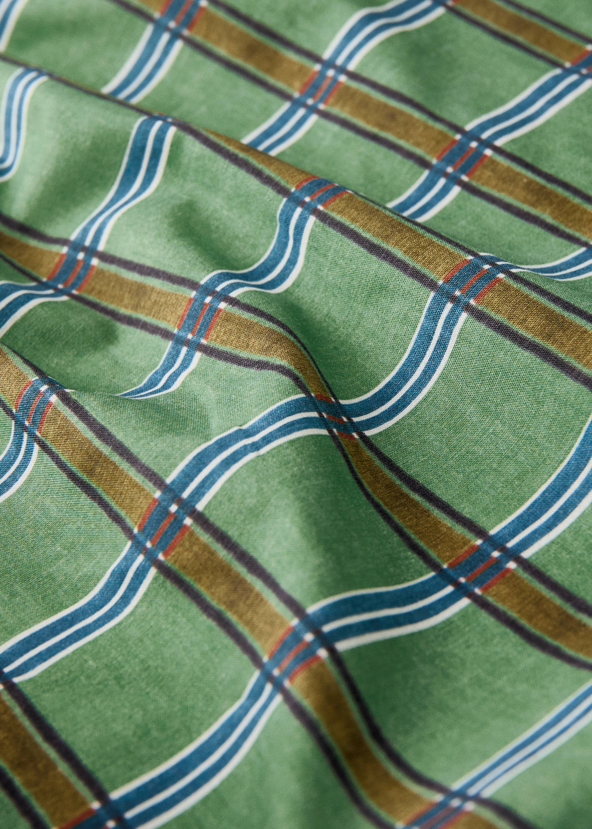 Underlakan för spjälsäng bomullspercale med rutmönster - Detaljer om artikeln 2