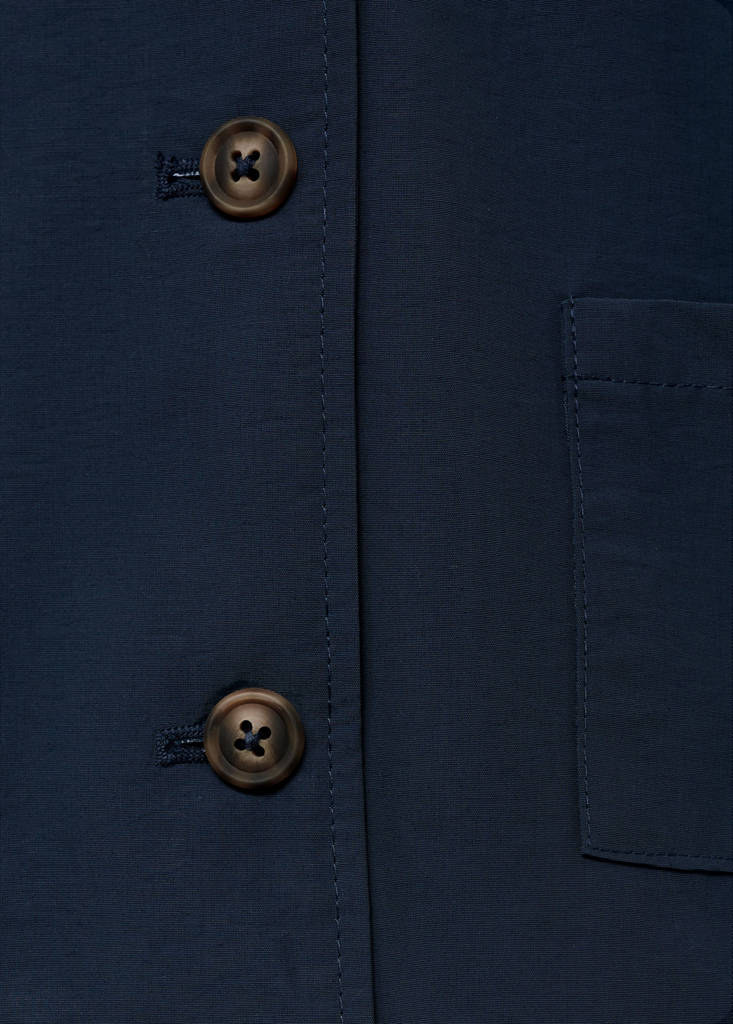 Hooded cotton parka — Navy