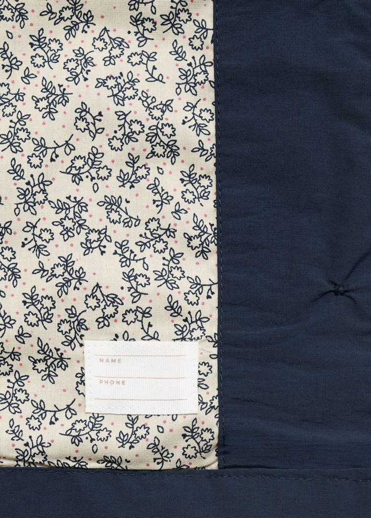 Hooded cotton parka — Navy