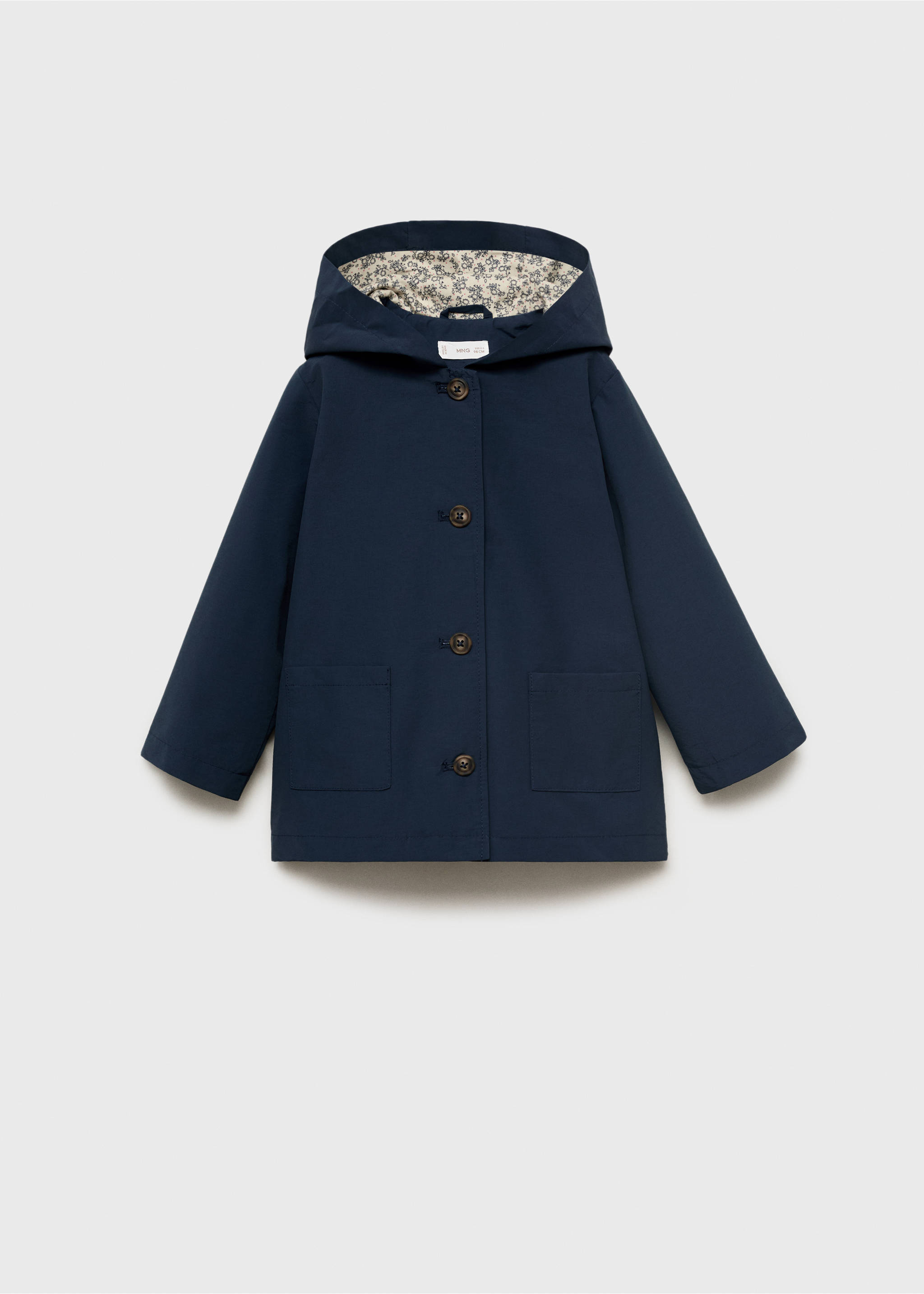 Parka algodón capucha - Artículo sin modelo, Azul marino. Ref: 17092532-00.