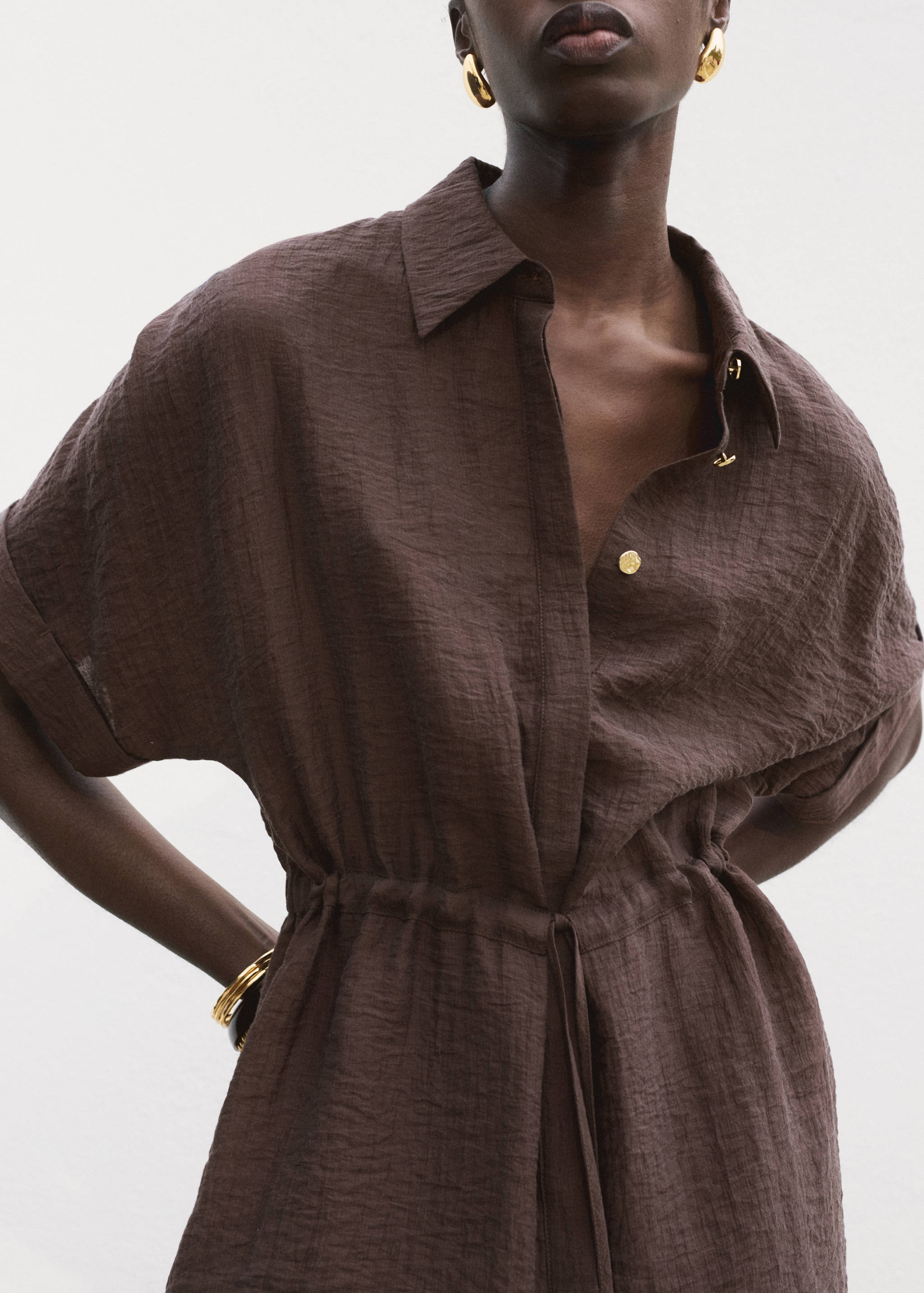 Lyocell shirt with adjustable waist - Details of the article 6