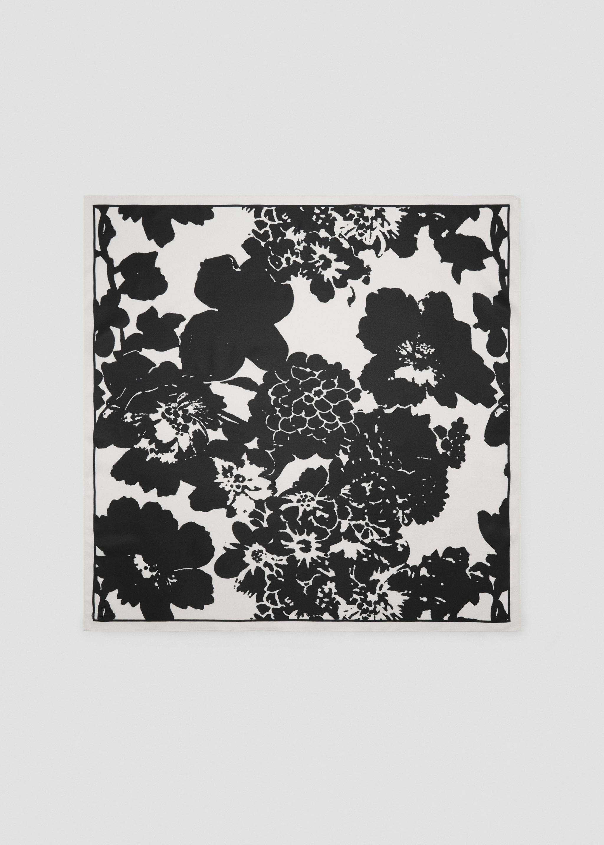 Floral-print satin scarf - Article without model