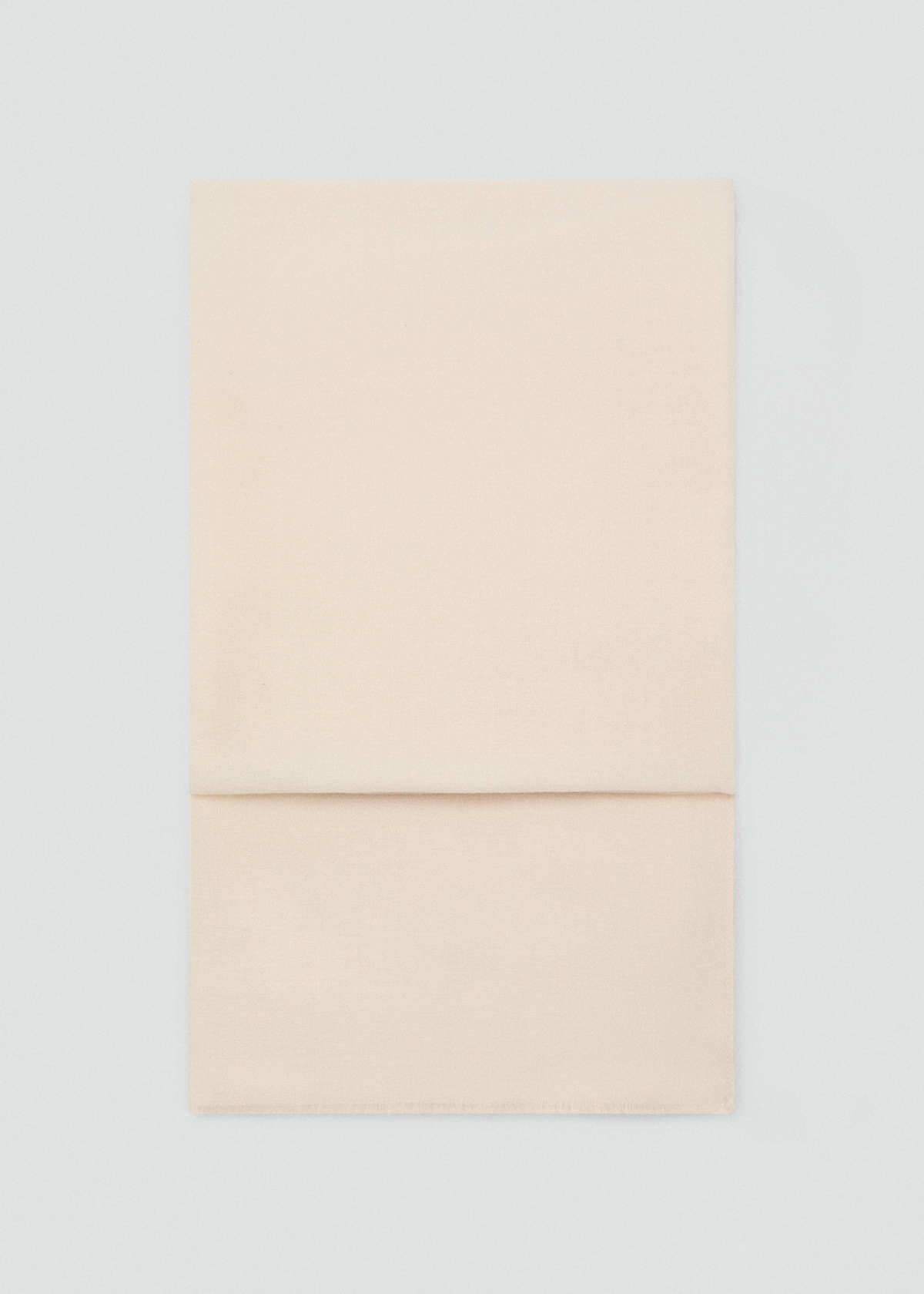 Plain shawl with frayed ends — Ecru