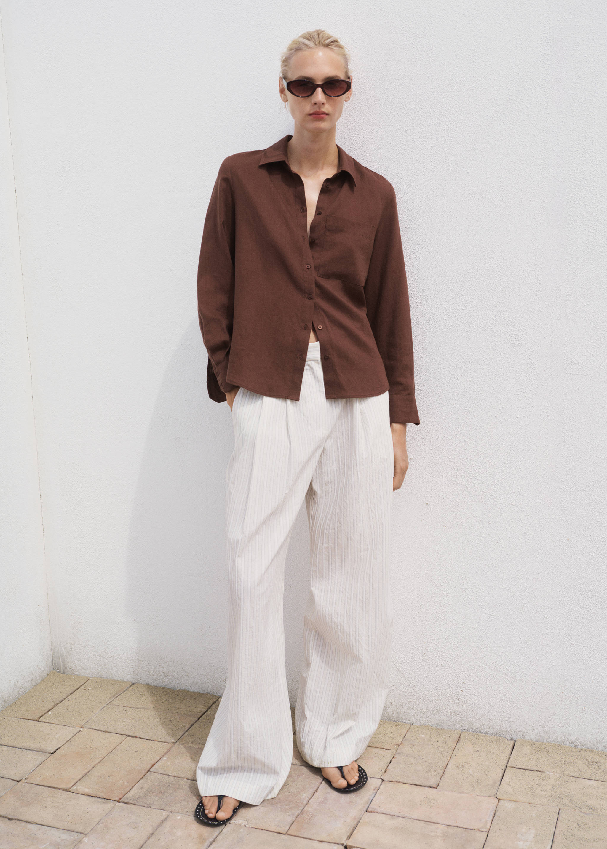 Lyocell shirt with pocket - General plane