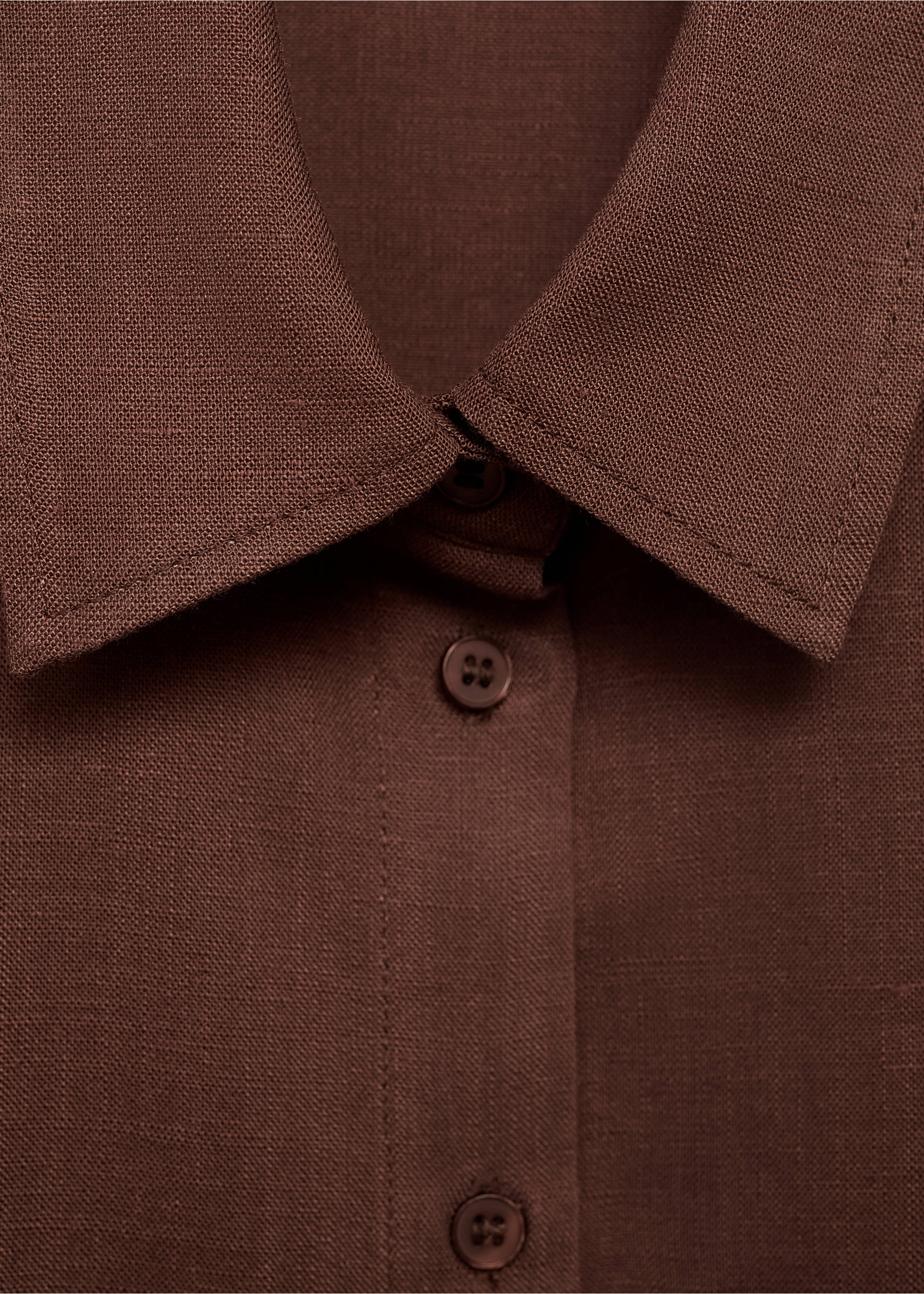 Chemise lyocell à poche - Détail de l'article 8, Chocolat. Ref: 17092548-00.
