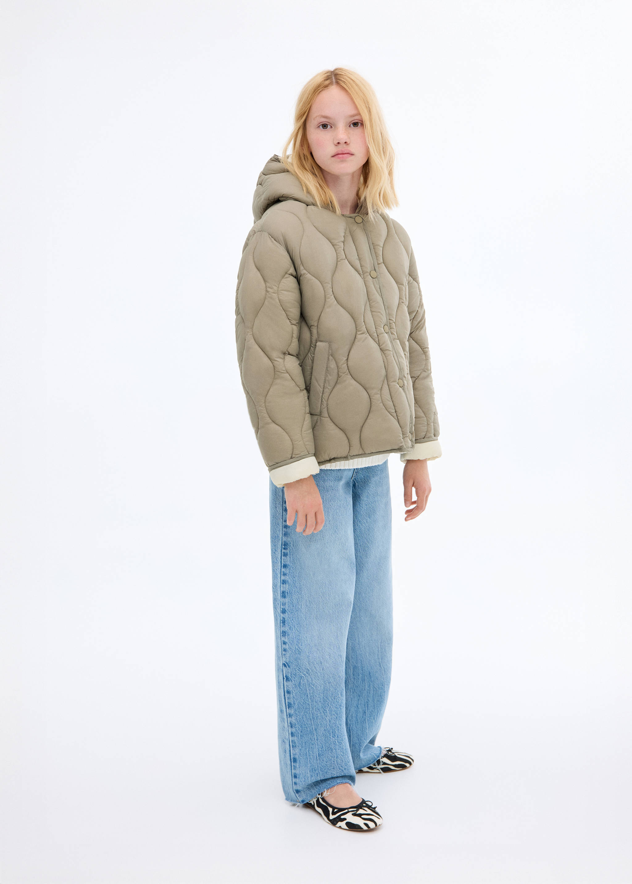 Hood puffer coat - General plane
