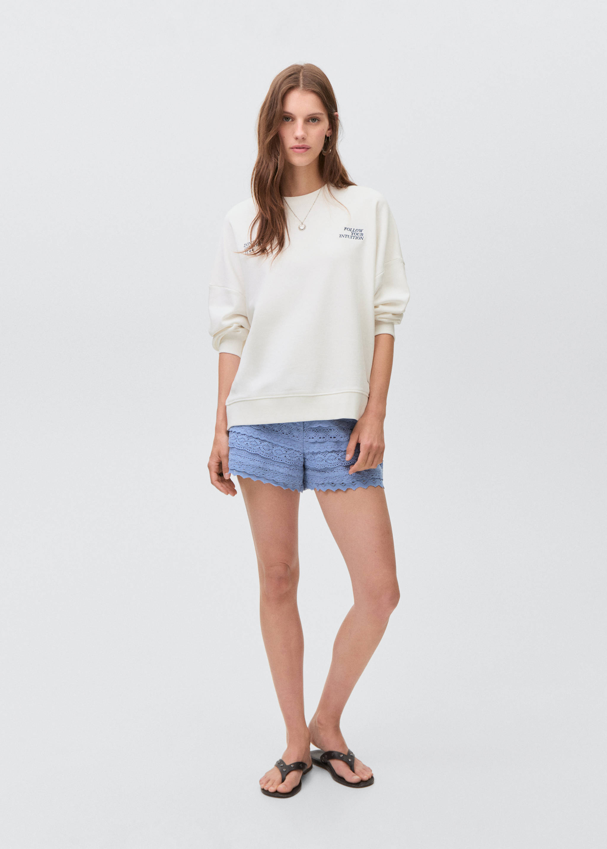 Printed cotton sweatshirt - General plane