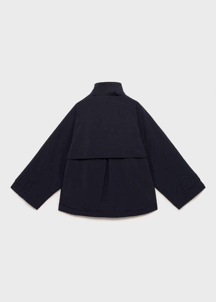 Trench coat with button detail — Navy