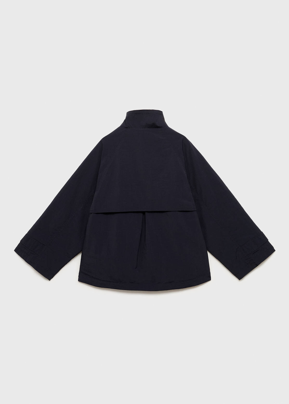 Trench coat with button detail — Navy