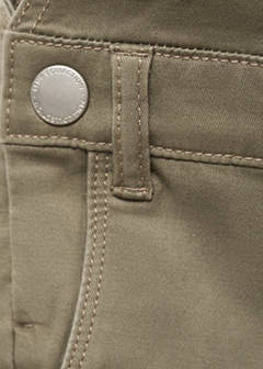 Long cotton dungarees — Khaki 6