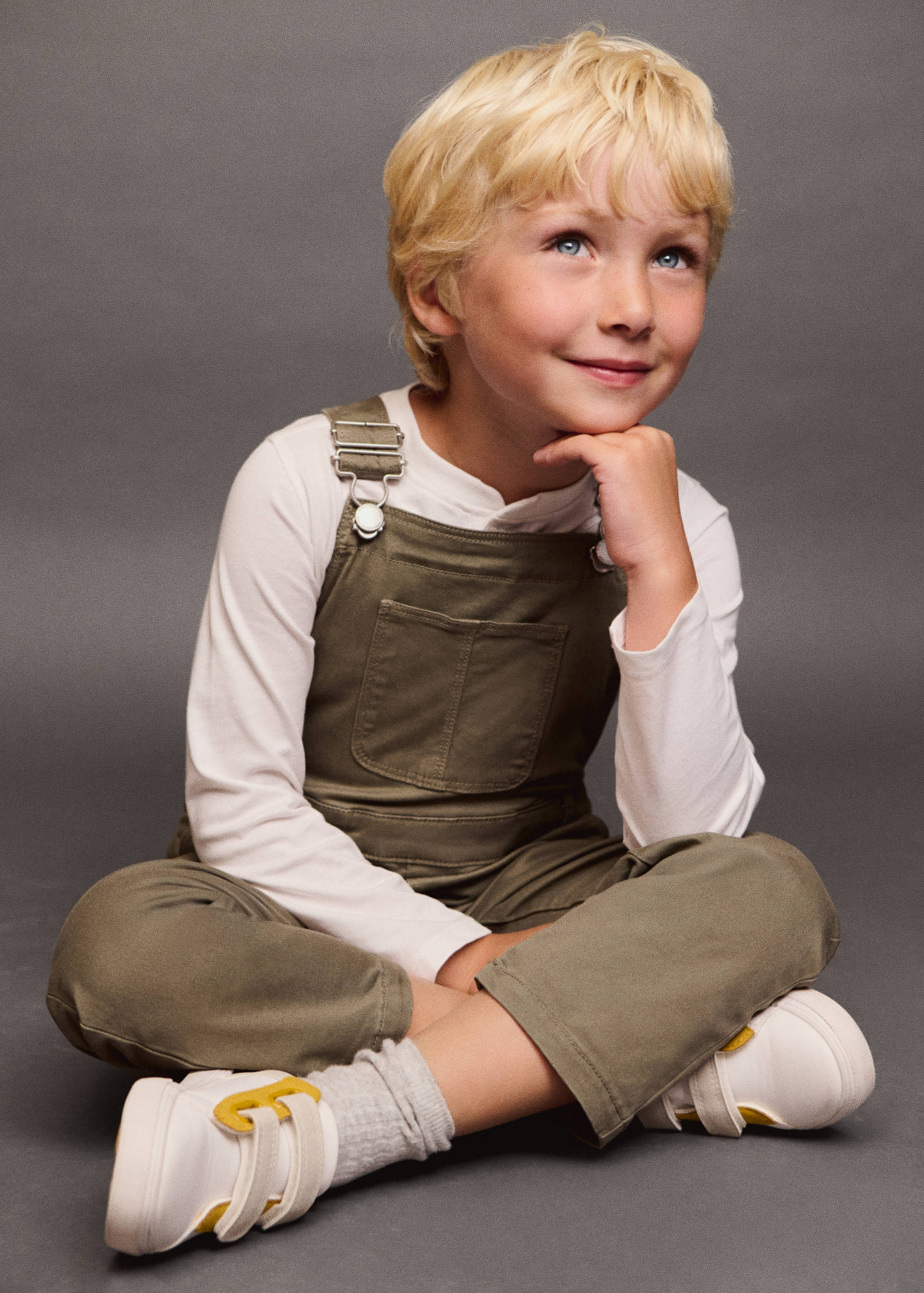 Long cotton dungarees - Details of the article 5