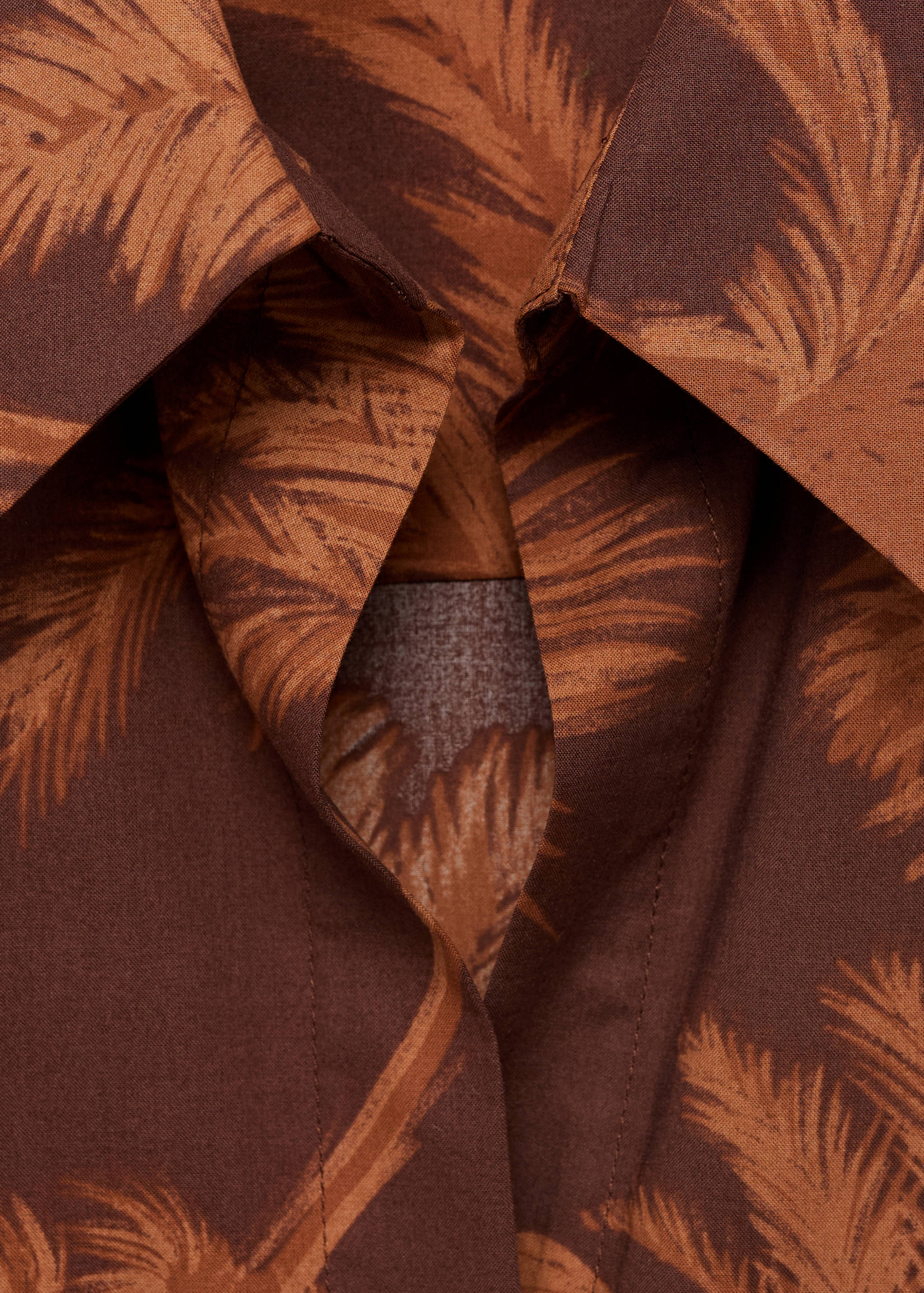 Palm tree print cotton shirt - Details of the article 8