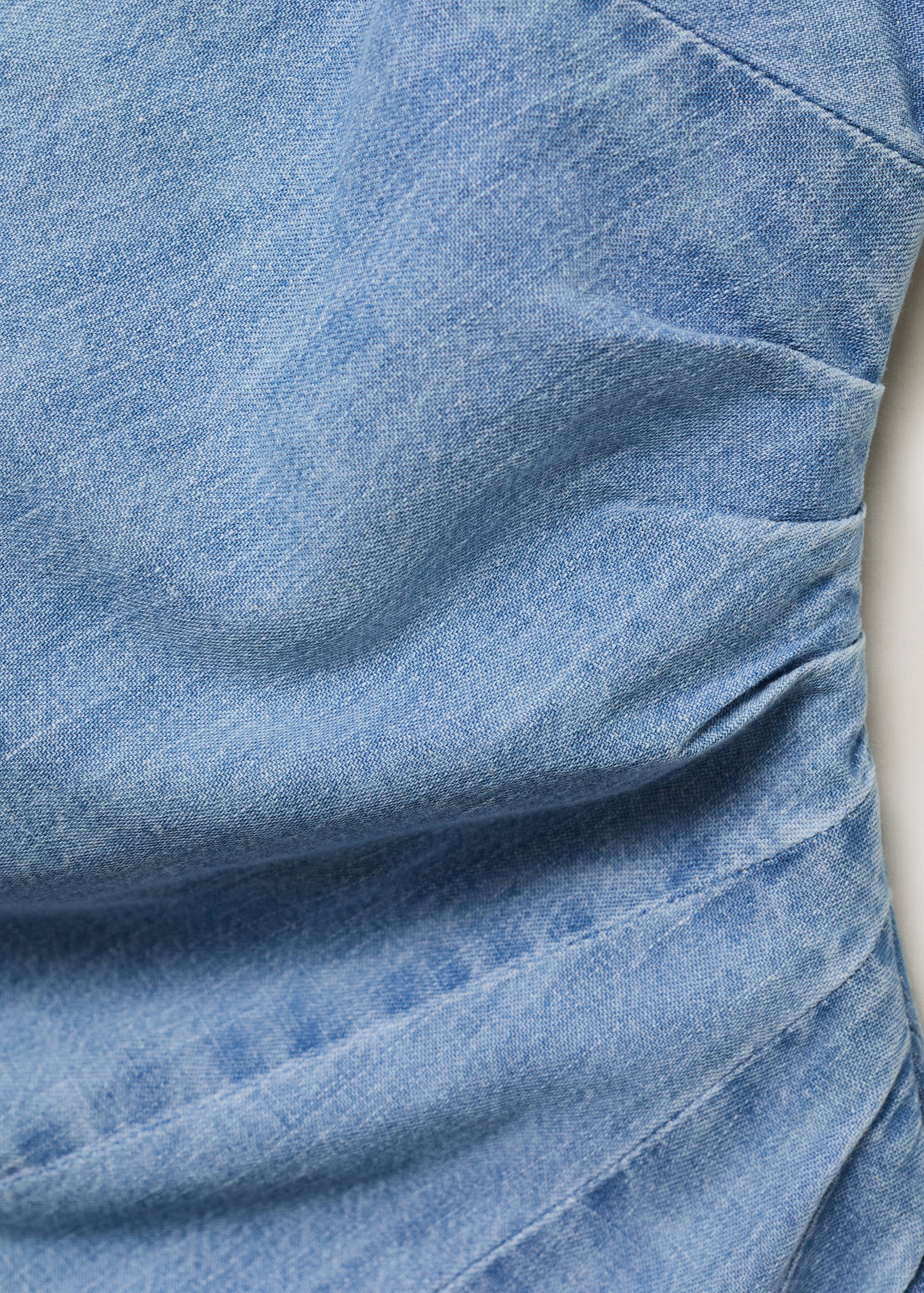 Draped denim dress - Details of the article 0