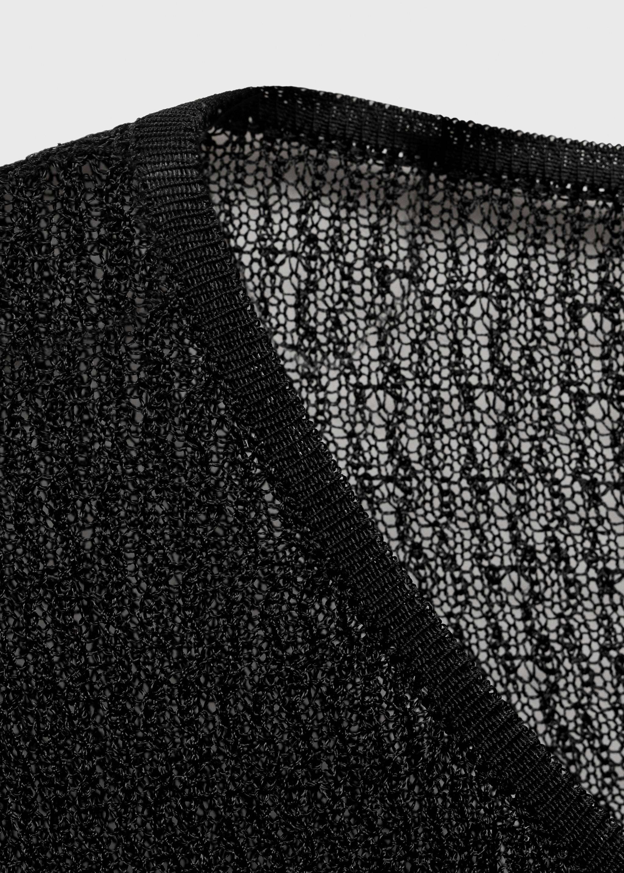 Knitted cardigan with ties - Details of the article 0