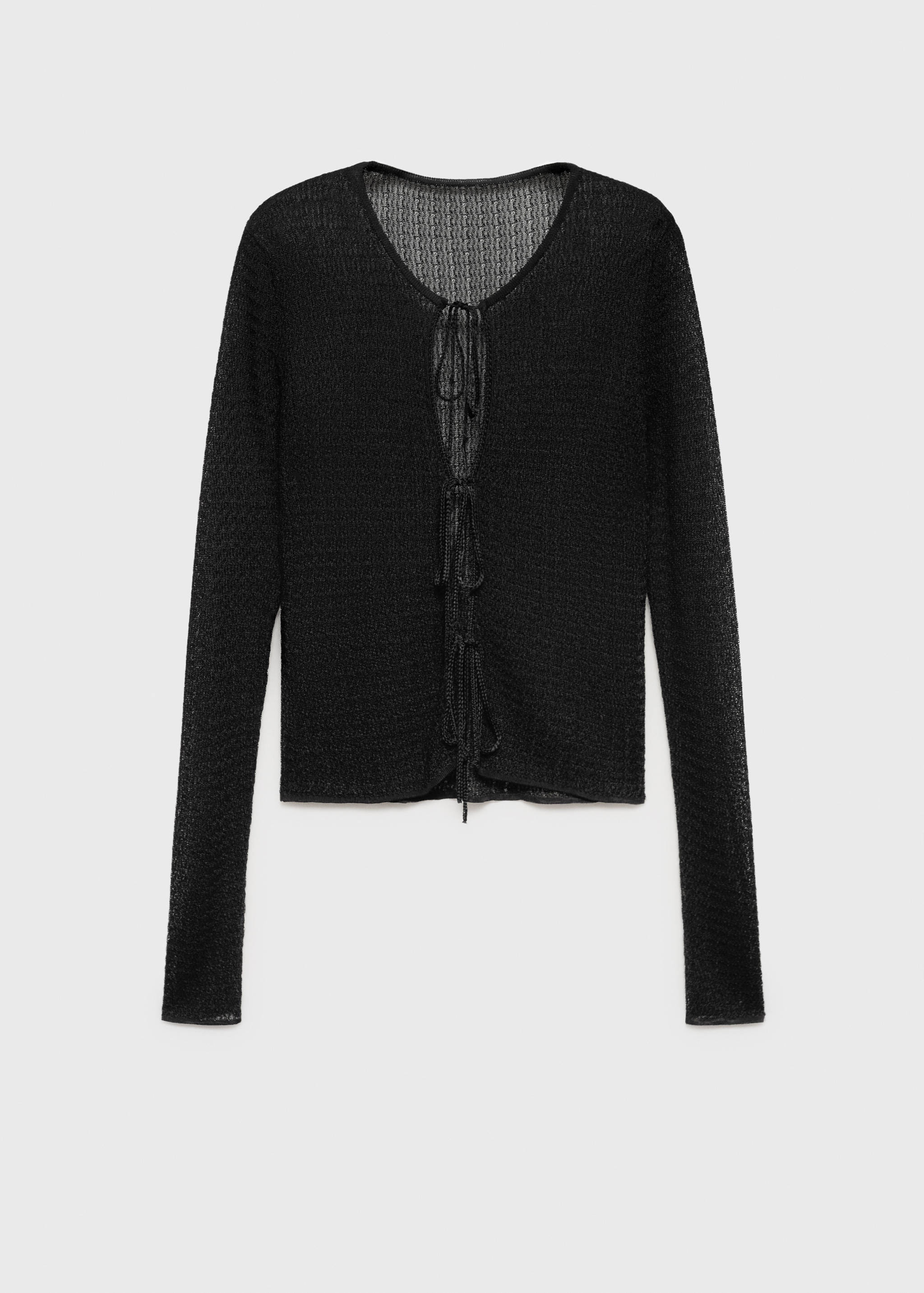 Knitted cardigan with ties - Article without model