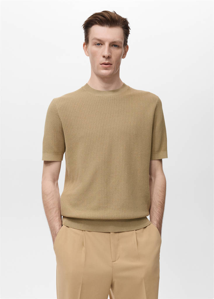 100% cotton knitted t-shirt - thumbnail 2