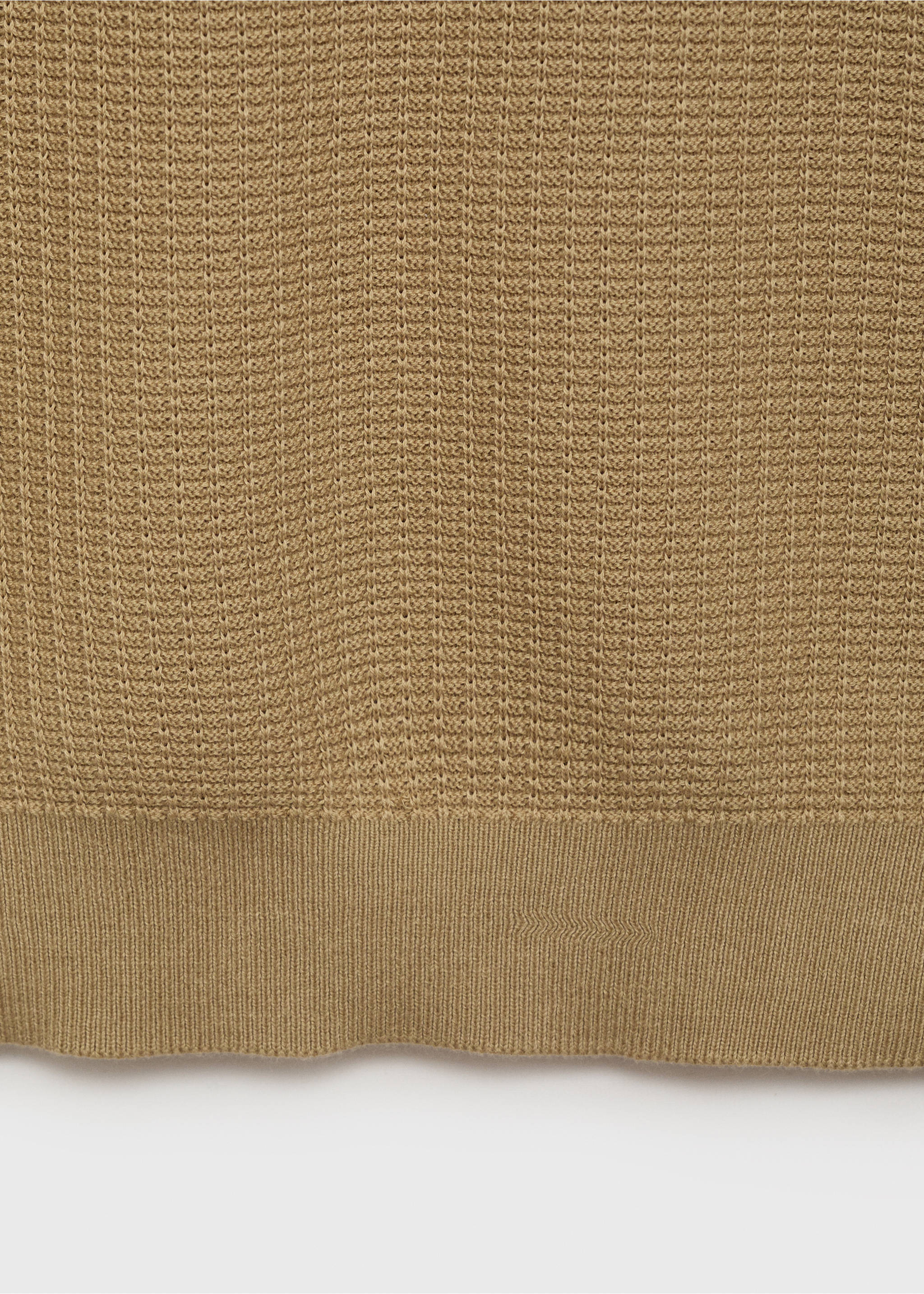 100% cotton knitted t-shirt - Details of the article 0, Beige. Ref: 17092904-00.