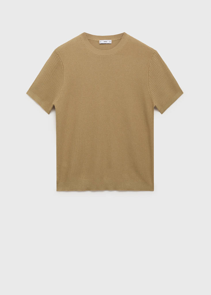 100% cotton knitted t-shirt - thumbnail 4