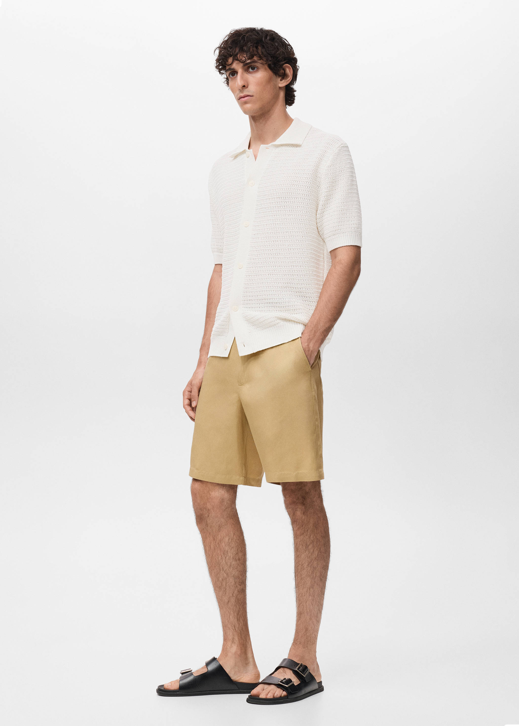 Рубашка из ажурного хлопкового трикотажа - Деталь изделия 2