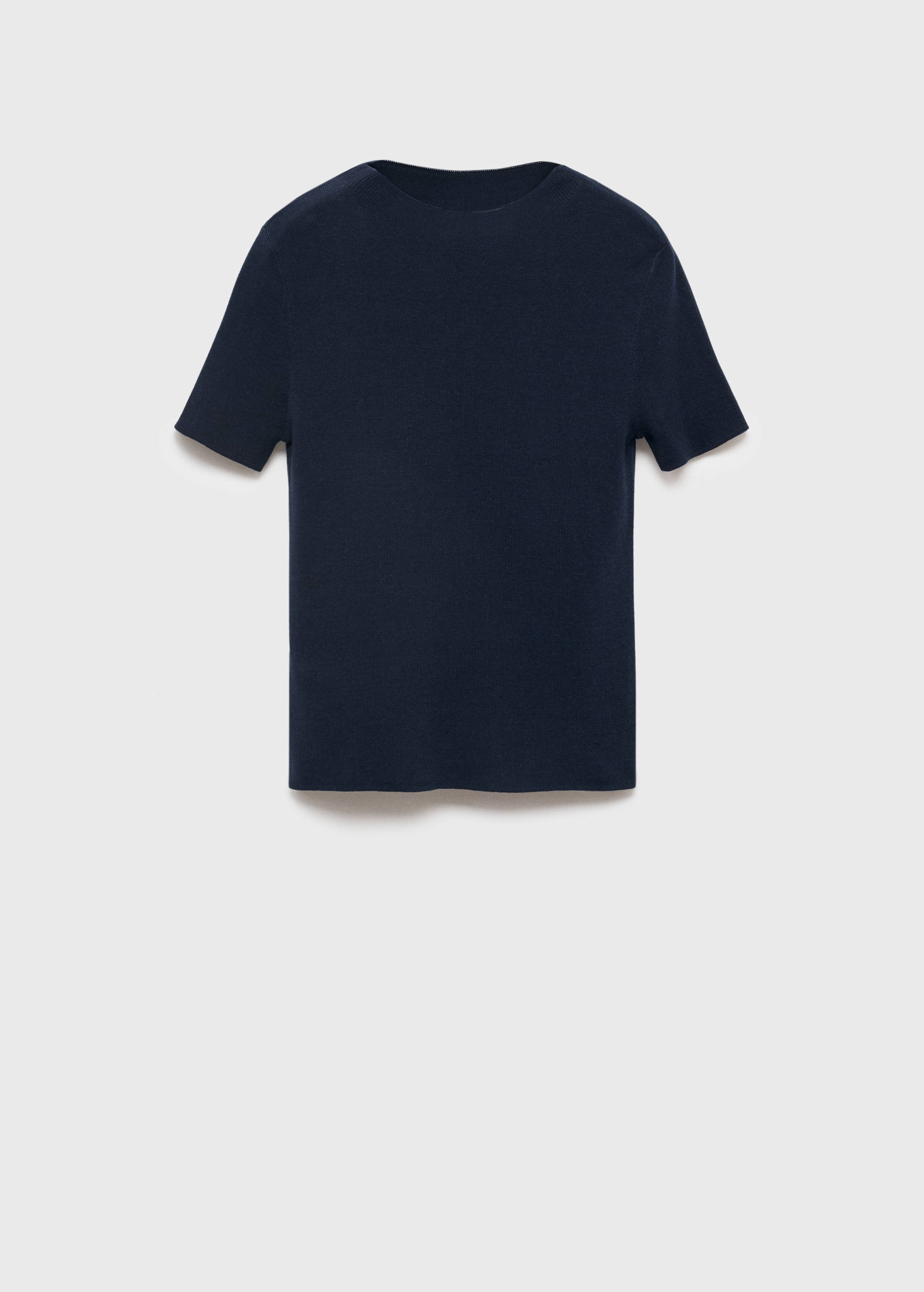 Short-sleeved fine-knit sweater - Article without model