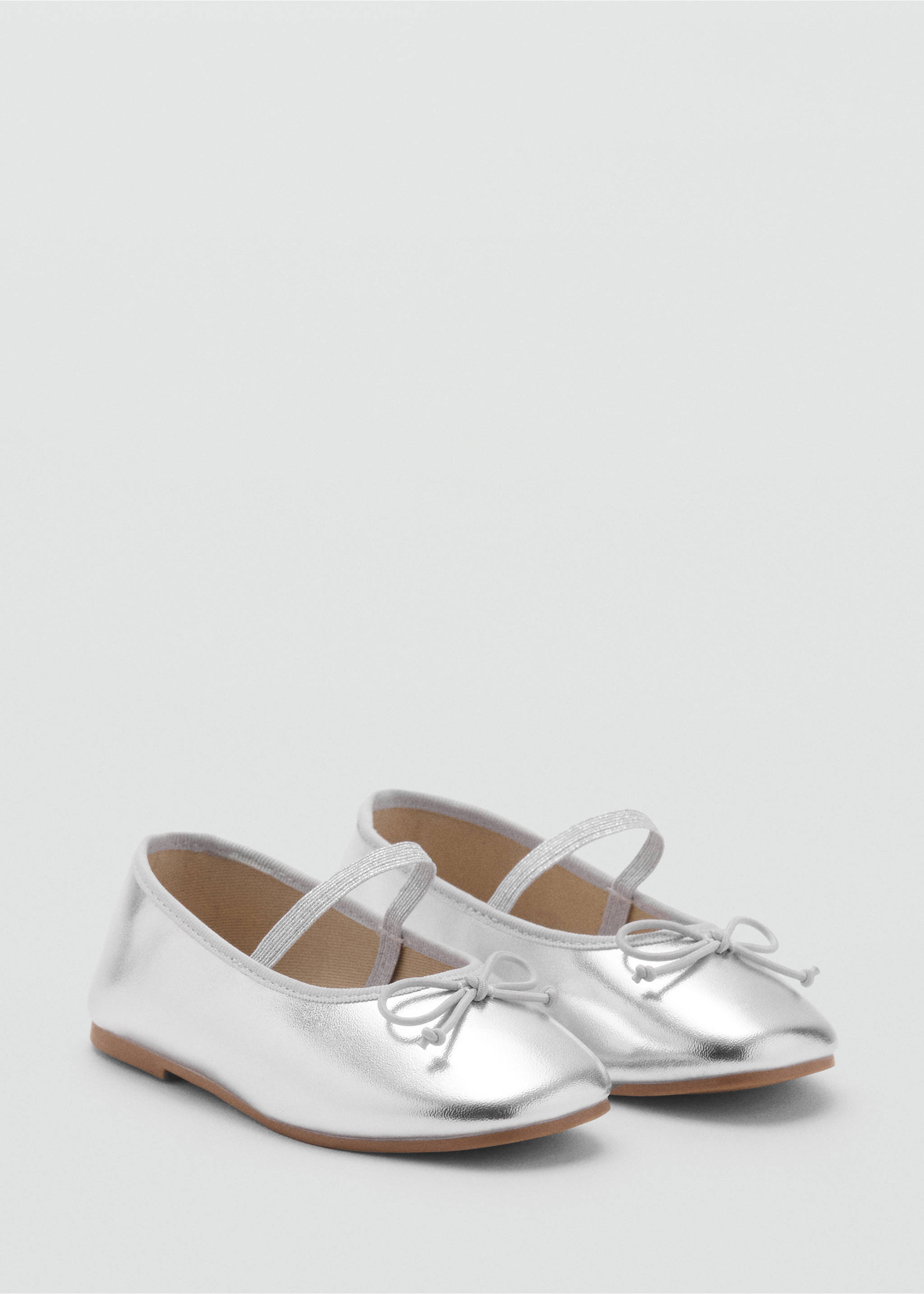 Ballerines métallisées nœud - Plan moyen, Argent. Ref: 17092908-00.