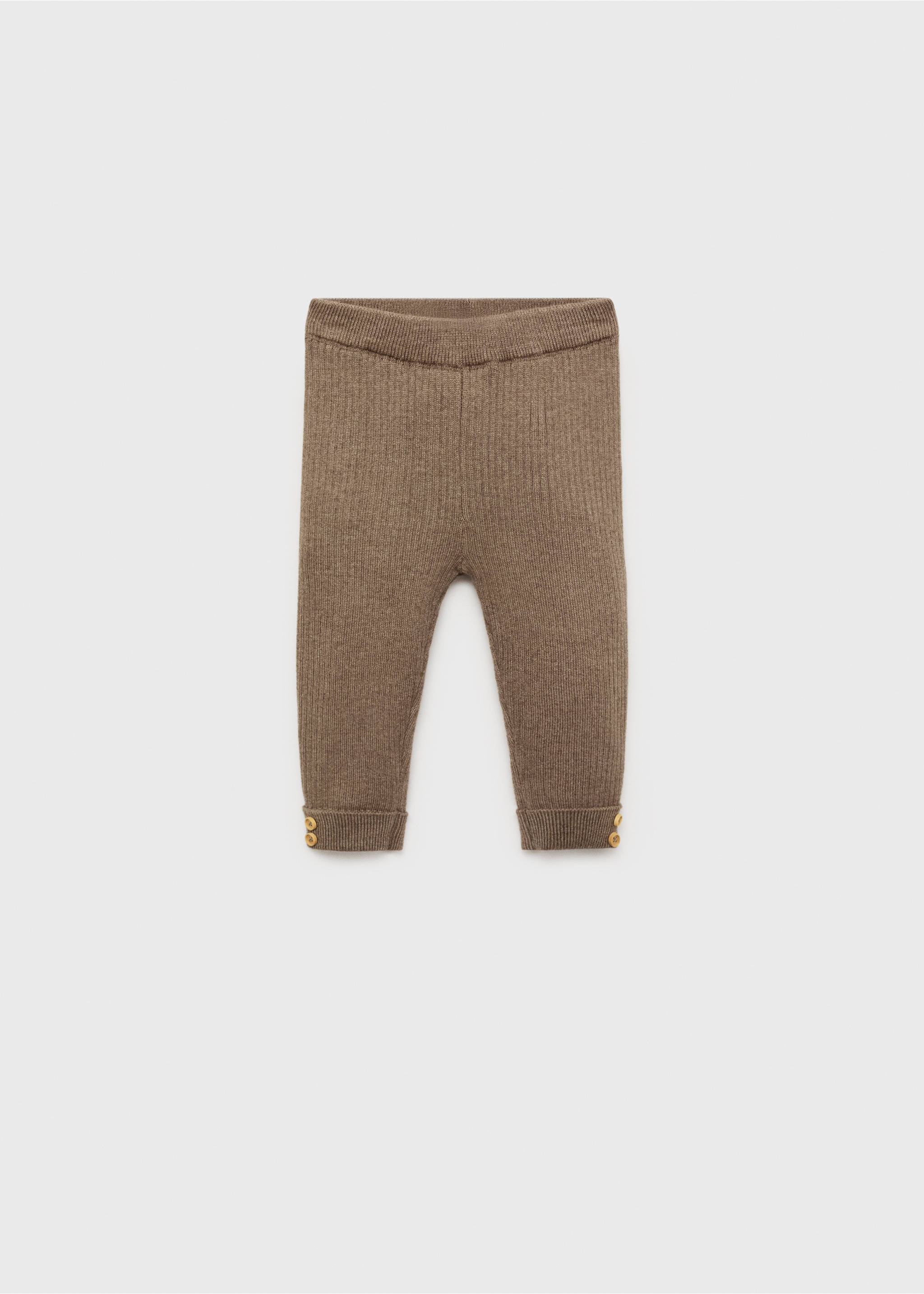 Leggings punto canalé - Artículo sin modelo, Marrón medio. Ref: 17092915-00.