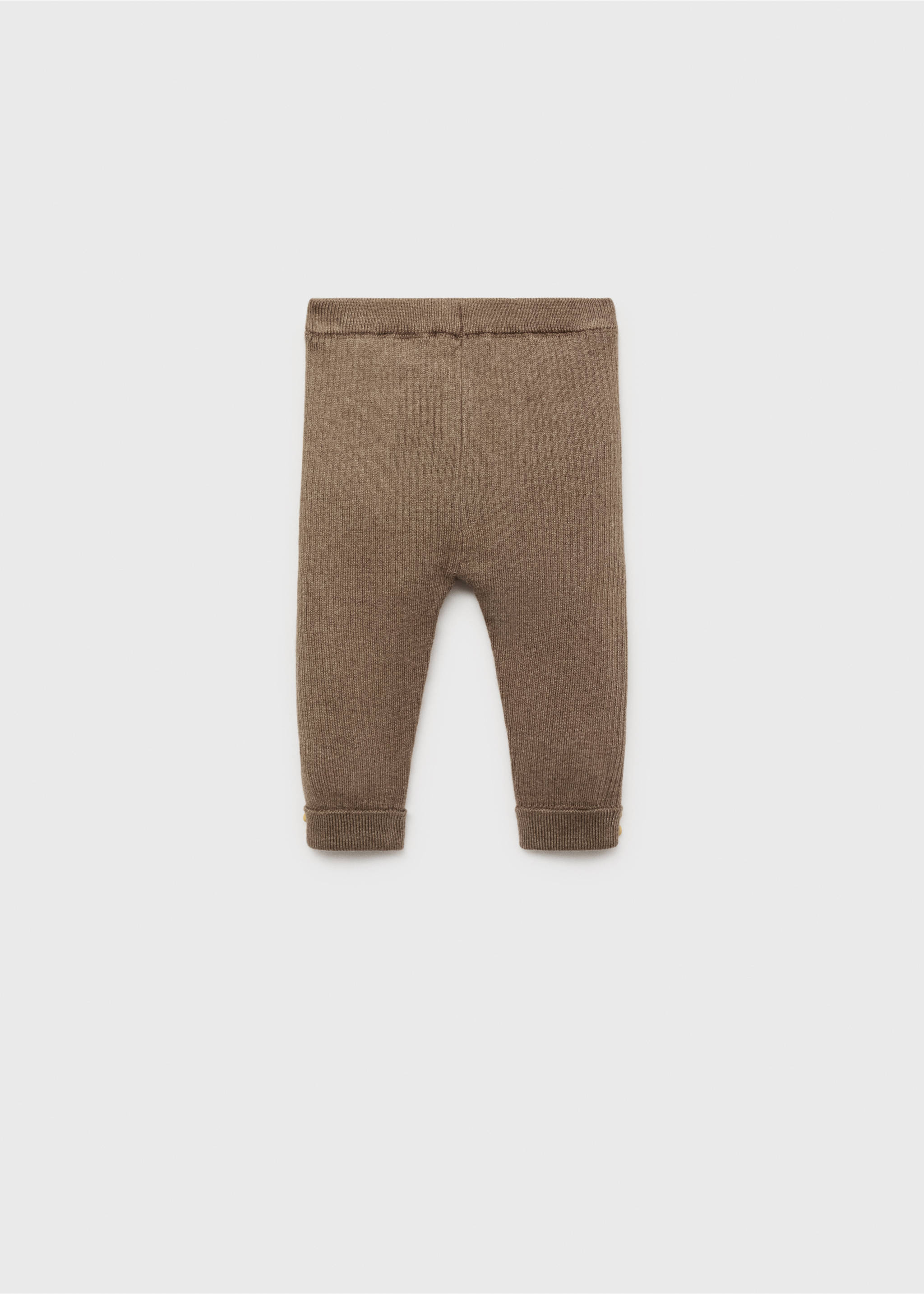 Leggings punto canalé - Reverso del artículo, Marrón medio. Ref: 17092915-00.