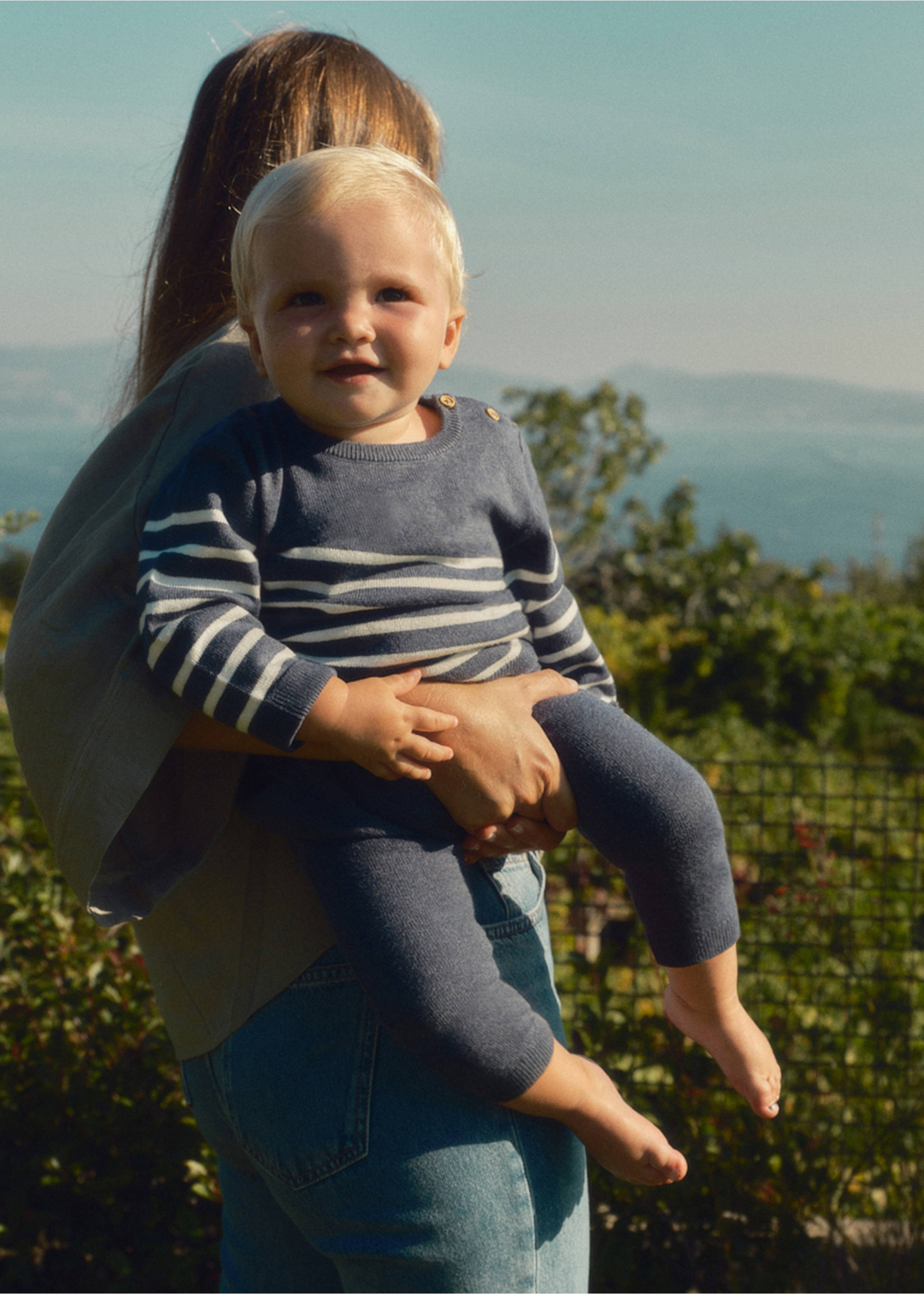 Leggings punto canalé - Plano general, Azul. Ref: 17092915-00.