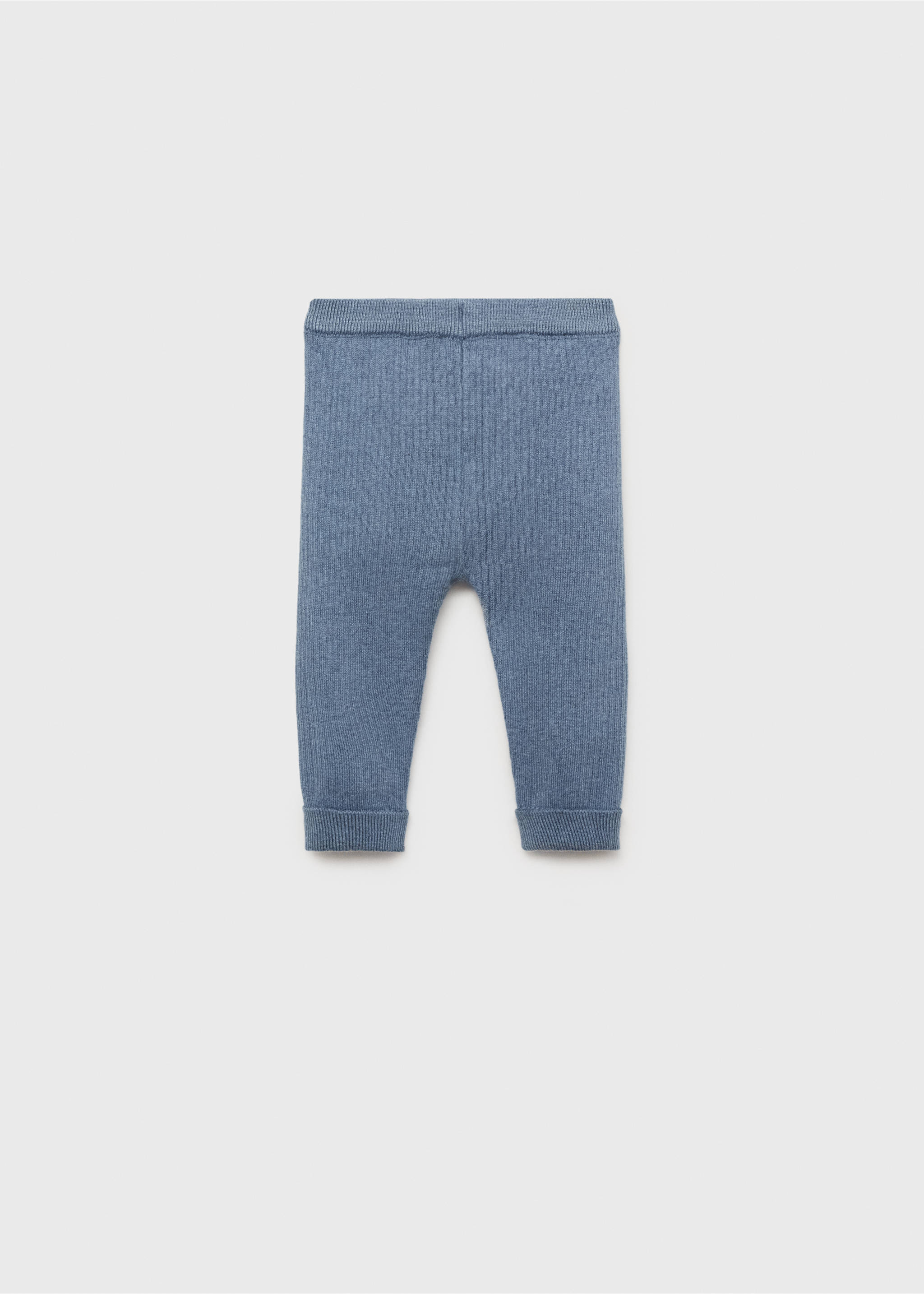 Leggings punto canalé - Reverso del artículo, Azul. Ref: 17092915-00.