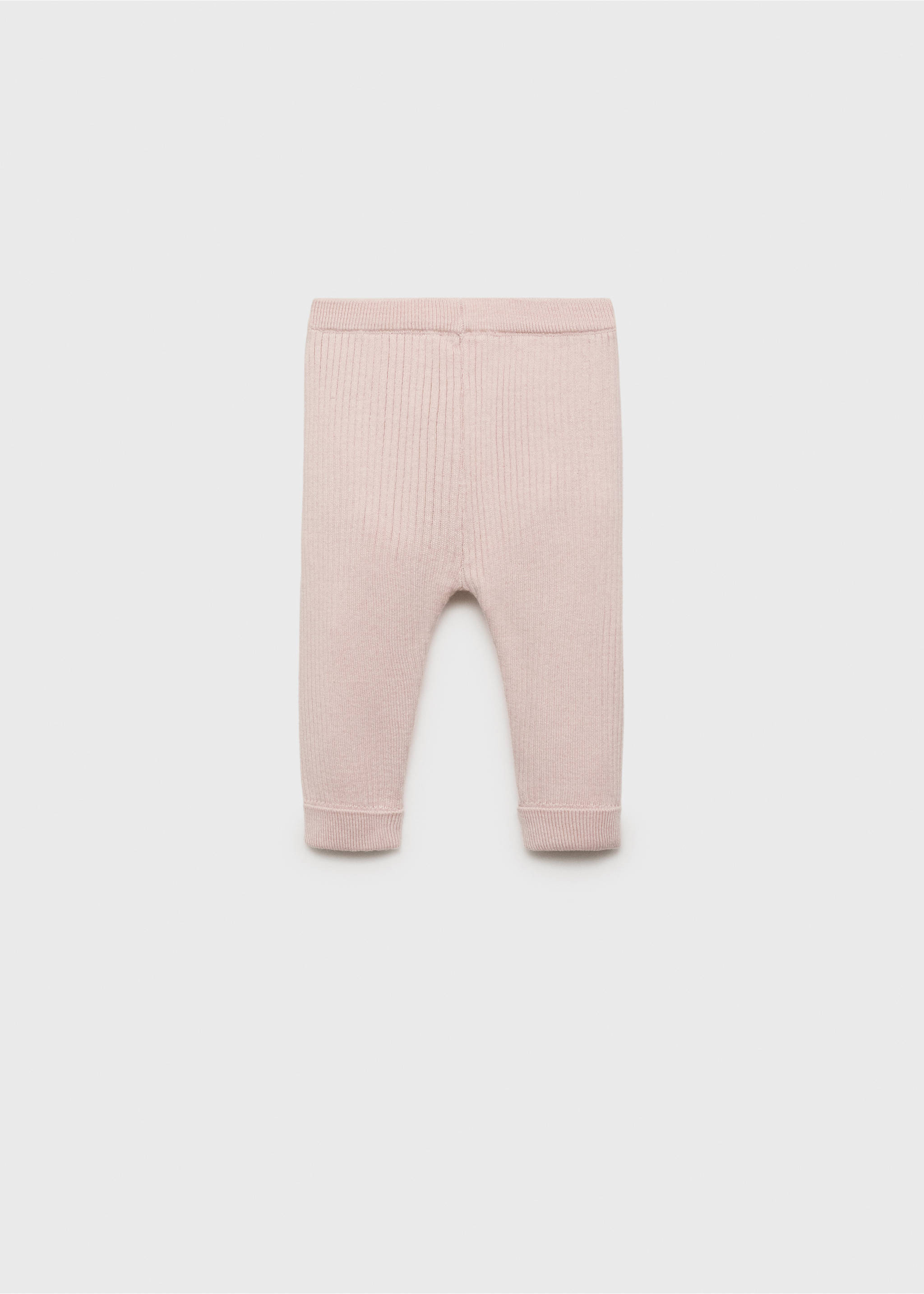 Leggings punto canalé - Reverso del artículo, Rosa claro. Ref: 17092915-00.
