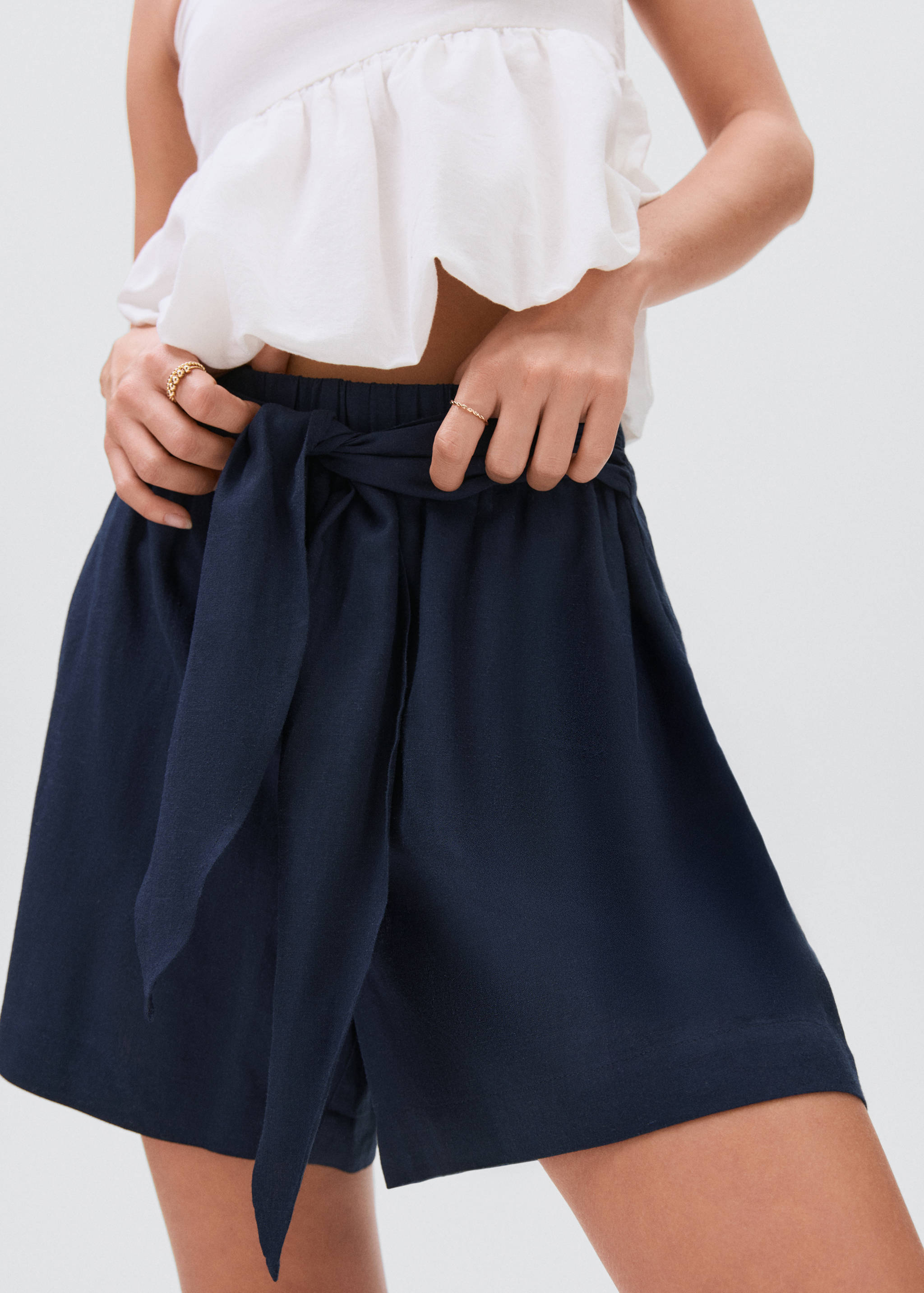 Szorty lniane z wiązaniem - Szczegóły artykułu 6