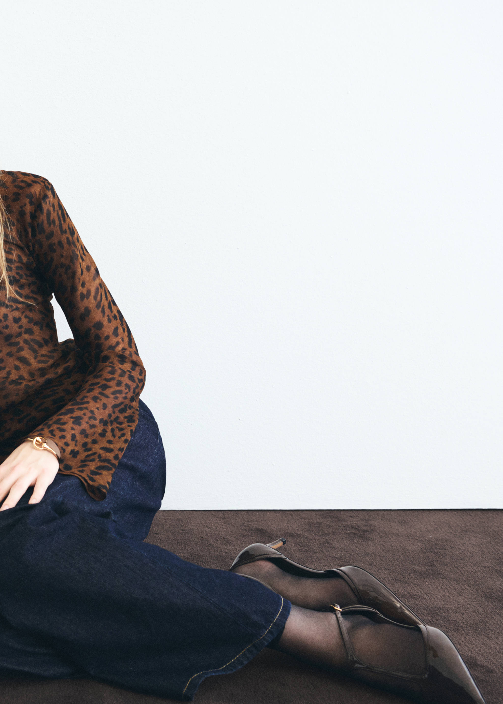 Kitten-heel patent leather shoes - General plane