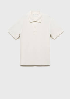 Textured knitted polo shirt — Off White 6
