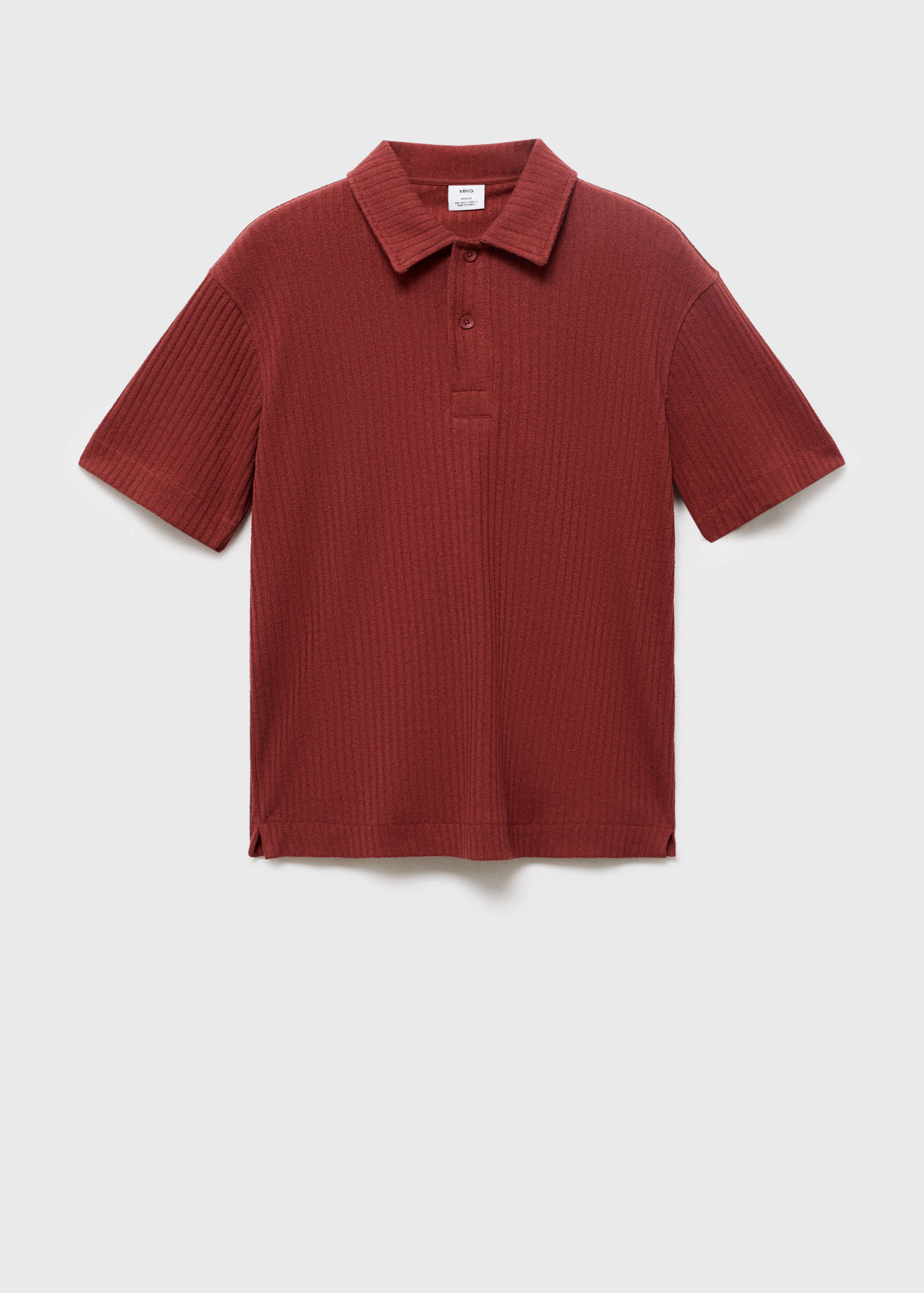 Textured knitted polo shirt - Article without model