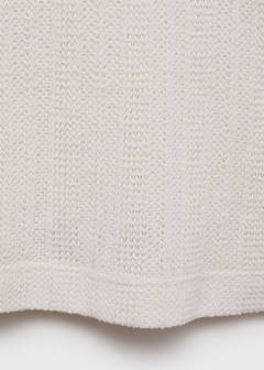 Openwork knitted cotton polo shirt — Off White 8