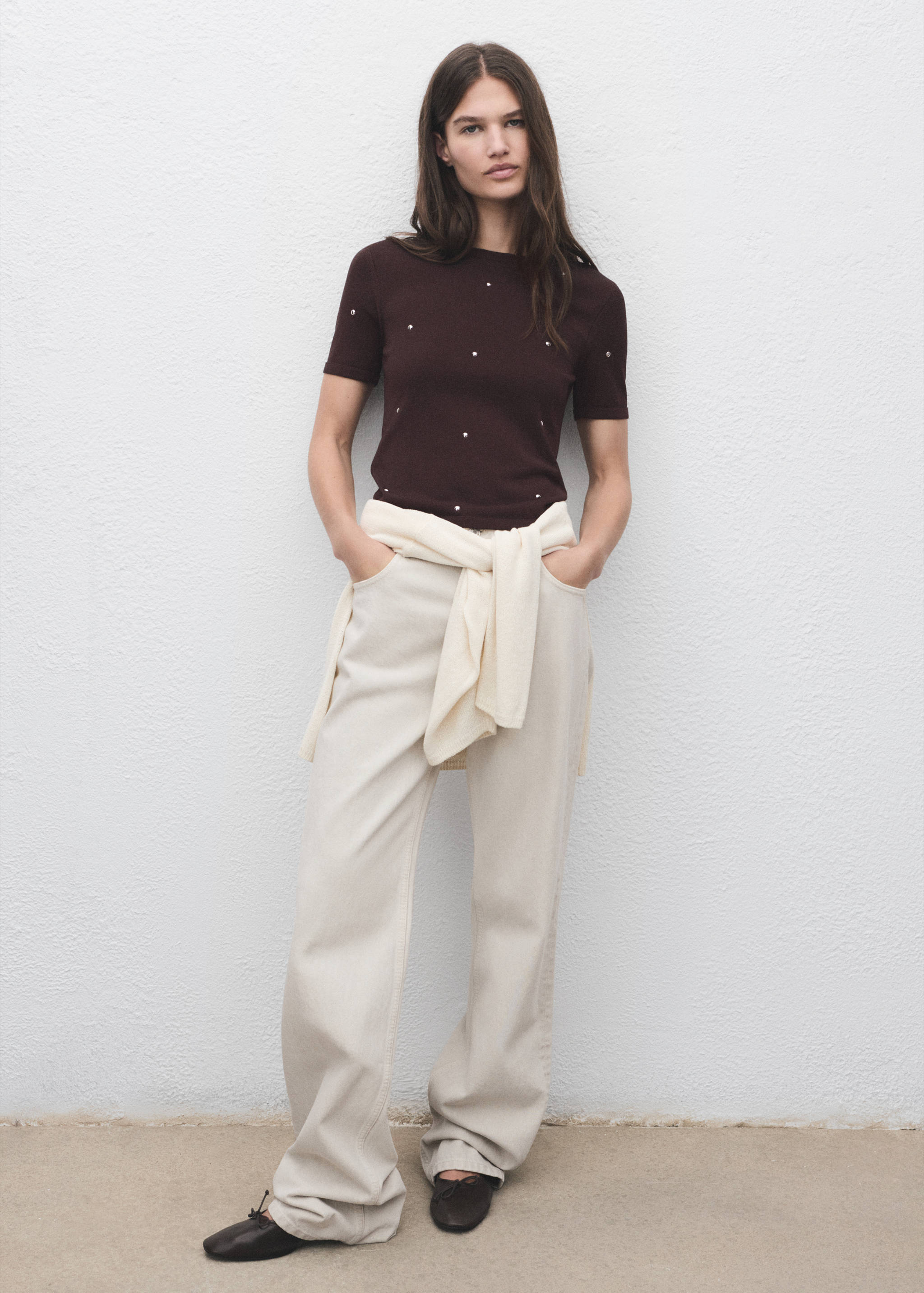 Knitted sweater with rhinestones - General plane