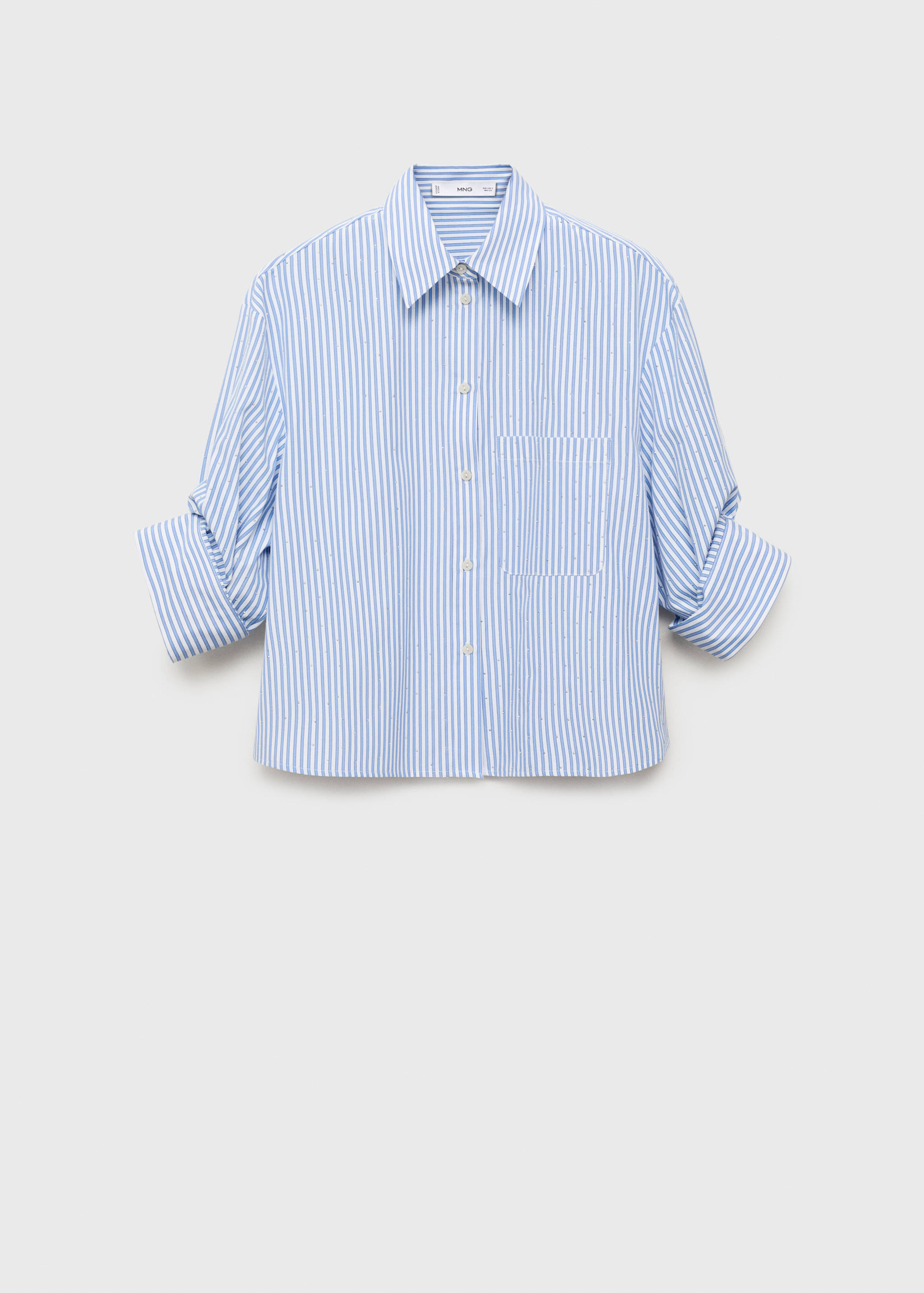 Rhinestone cropped shirt - Article without model