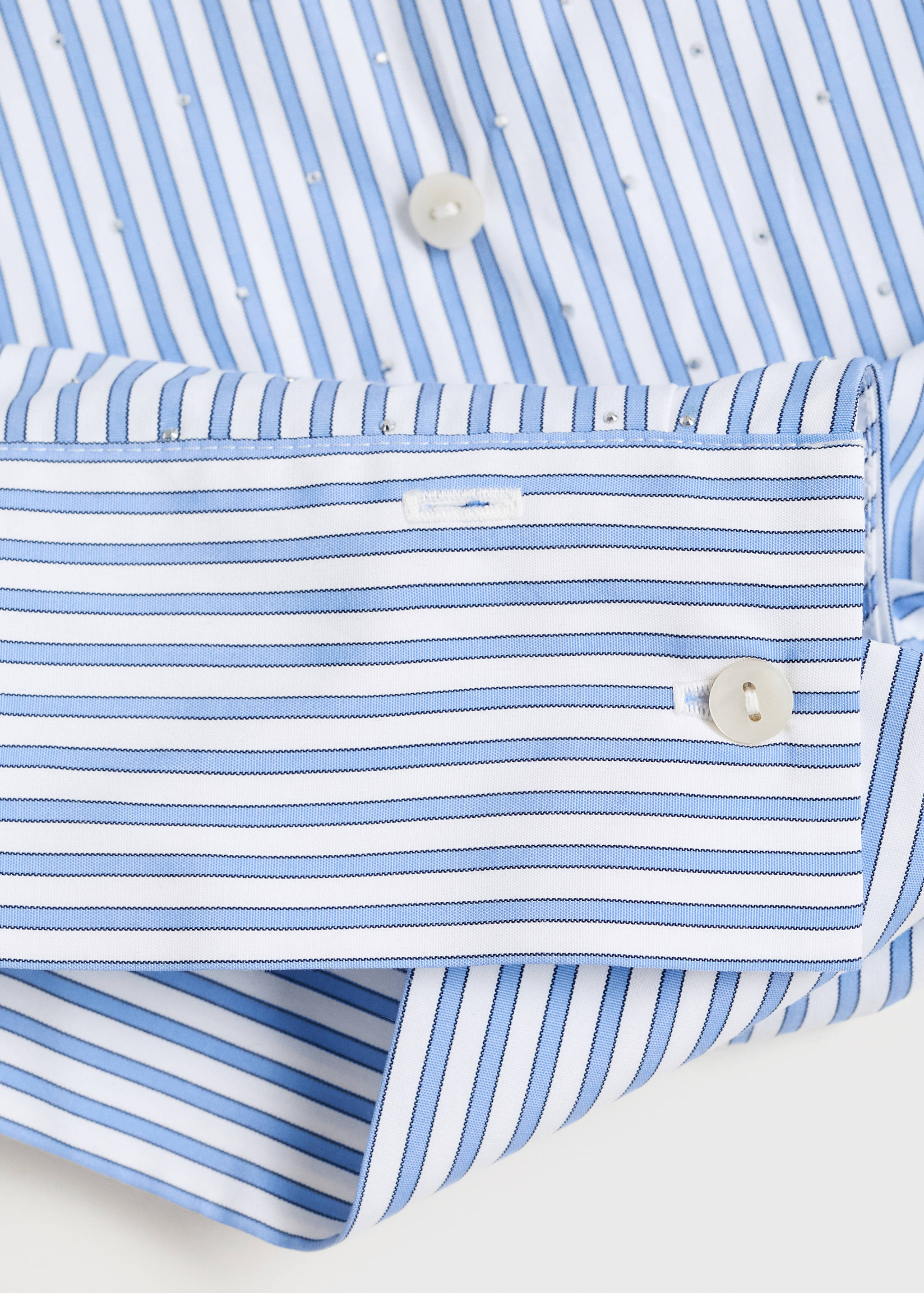 Rhinestone cropped shirt - Details of the article 0