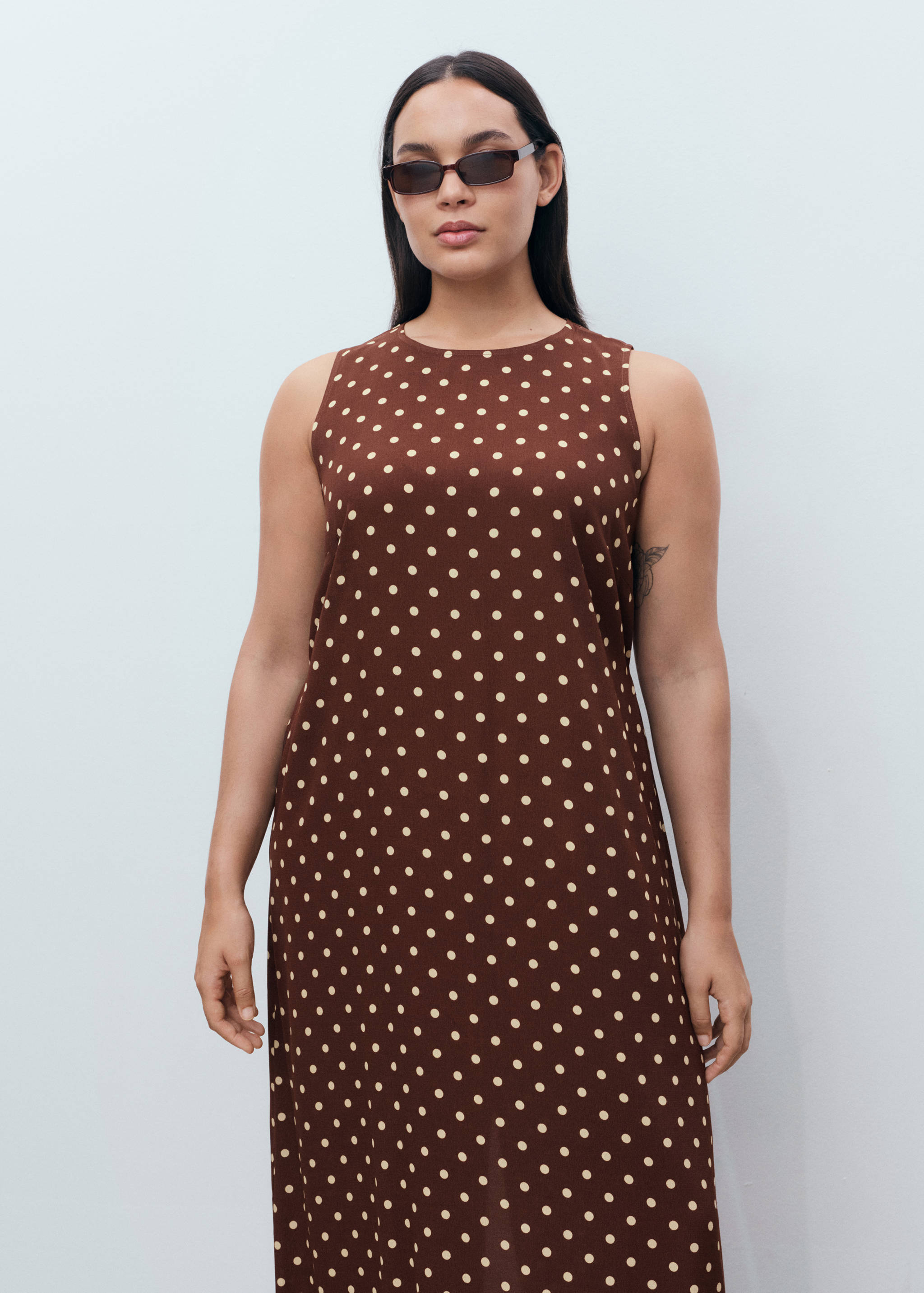 보우가 있는 폴카 도트 드레스 - 상품 내역: 5