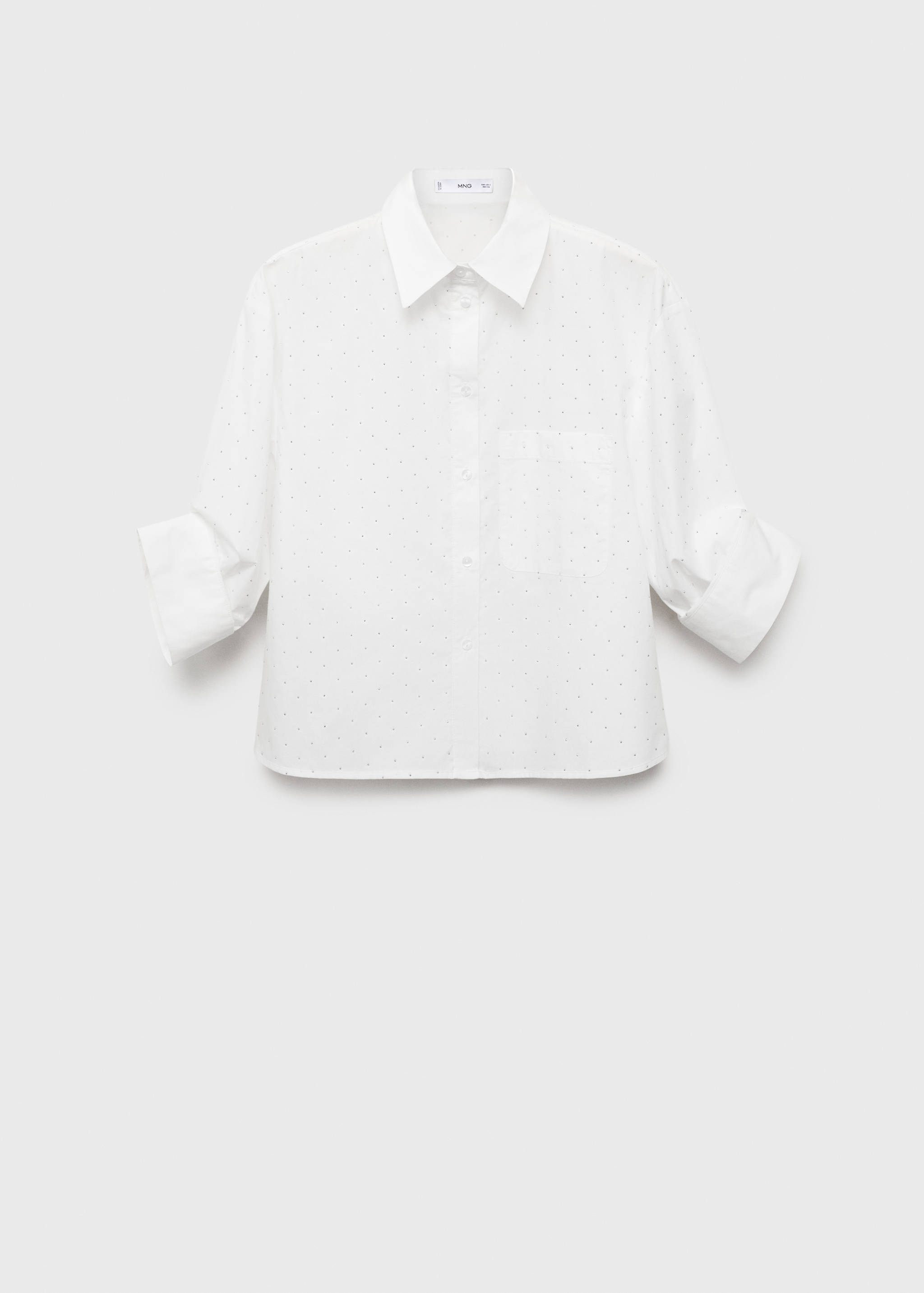 Rhinestone cropped shirt - Article without model