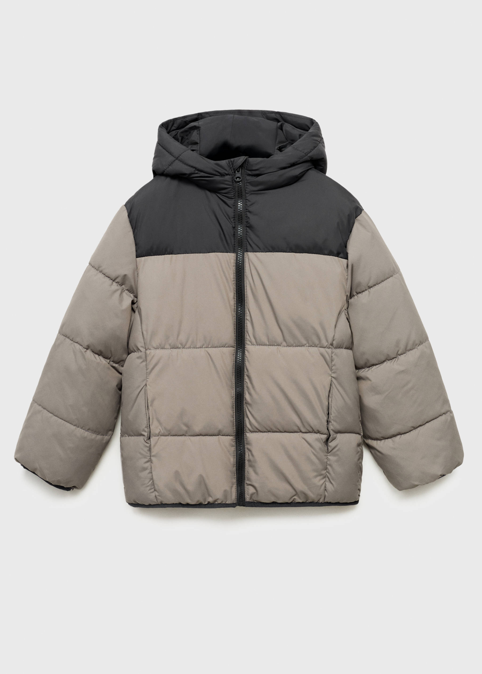 Bicolour quilted anorak - Article without model