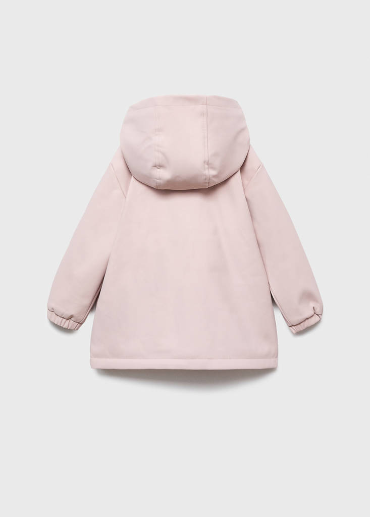 Rubberised coat with fur-effect lining — Pink