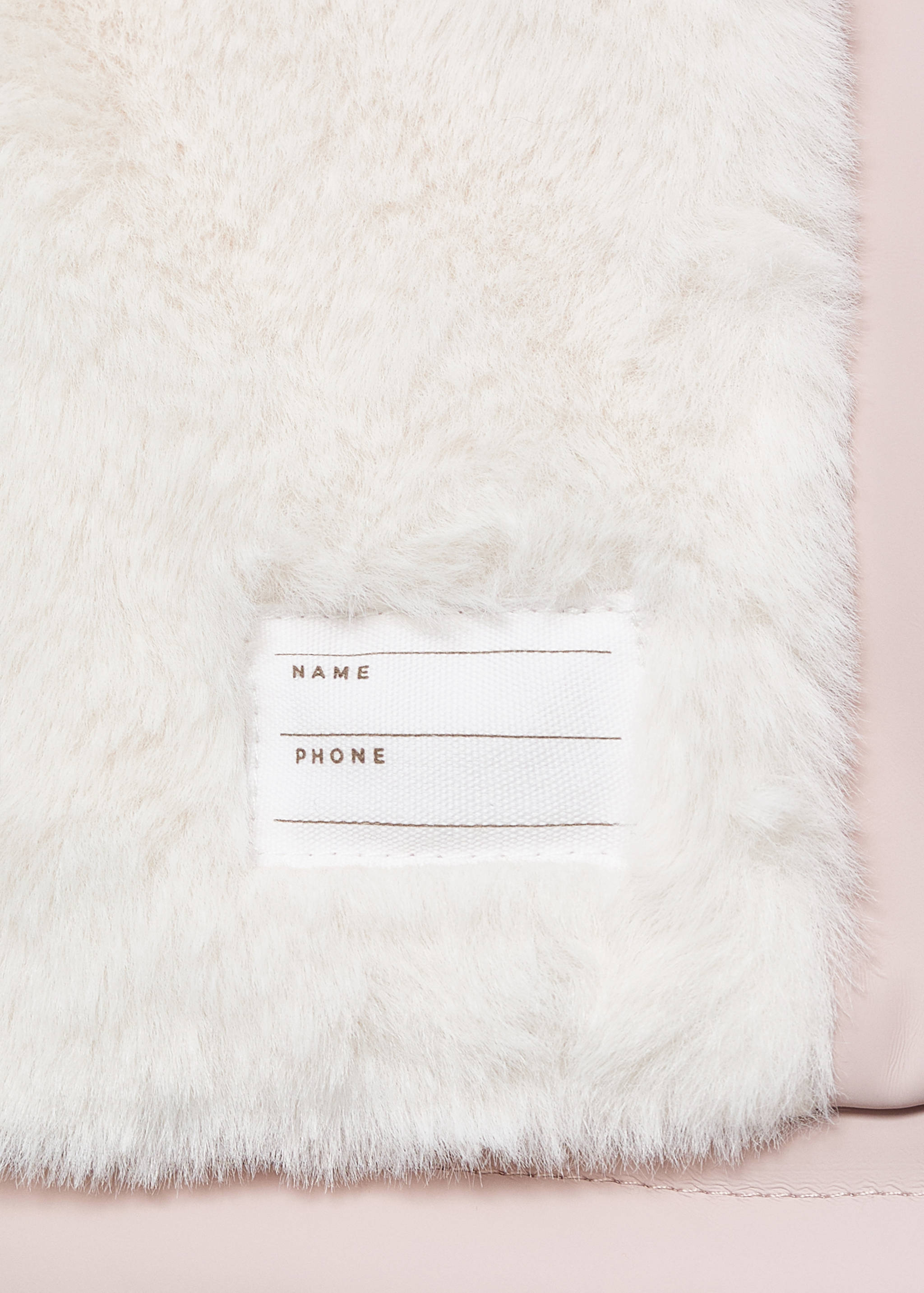 Rubberized coat with fur-effect lining - Details of the article 0